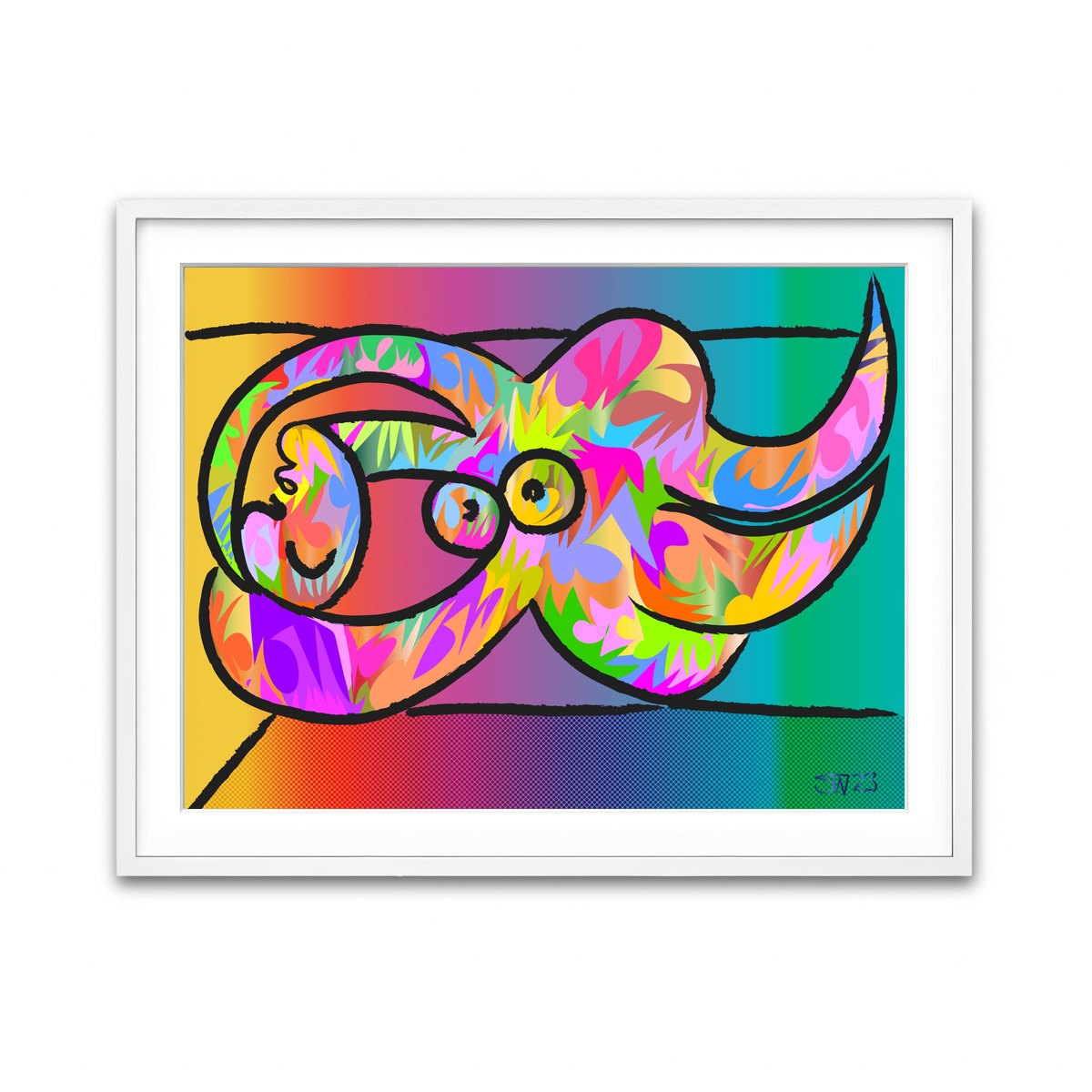 Framed Print 4x3 White