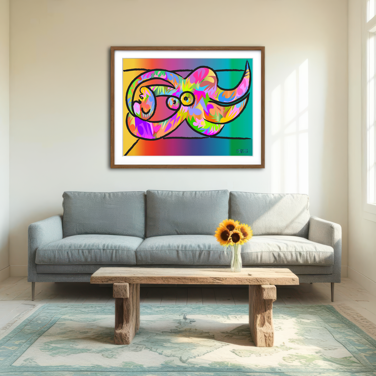 AUTO-MOCKUP ROOM | Picasso Femme Nue Wall Art