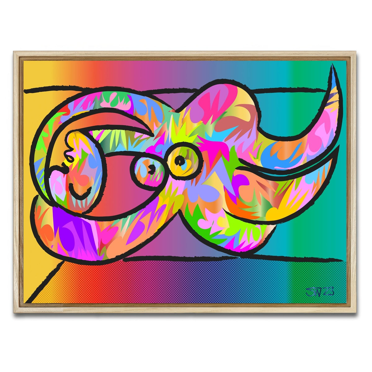 AUTO-MOCKUP WHITE | Picasso Femme nue | 1 Piece | Natural Framed Canvas | group=4x3