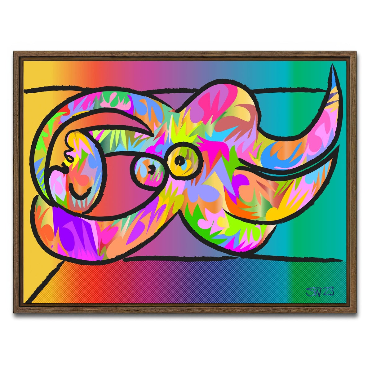 AUTO-MOCKUP WHITE | Picasso Femme nue | 1 Piece | Walnut Framed Canvas | group=4x3