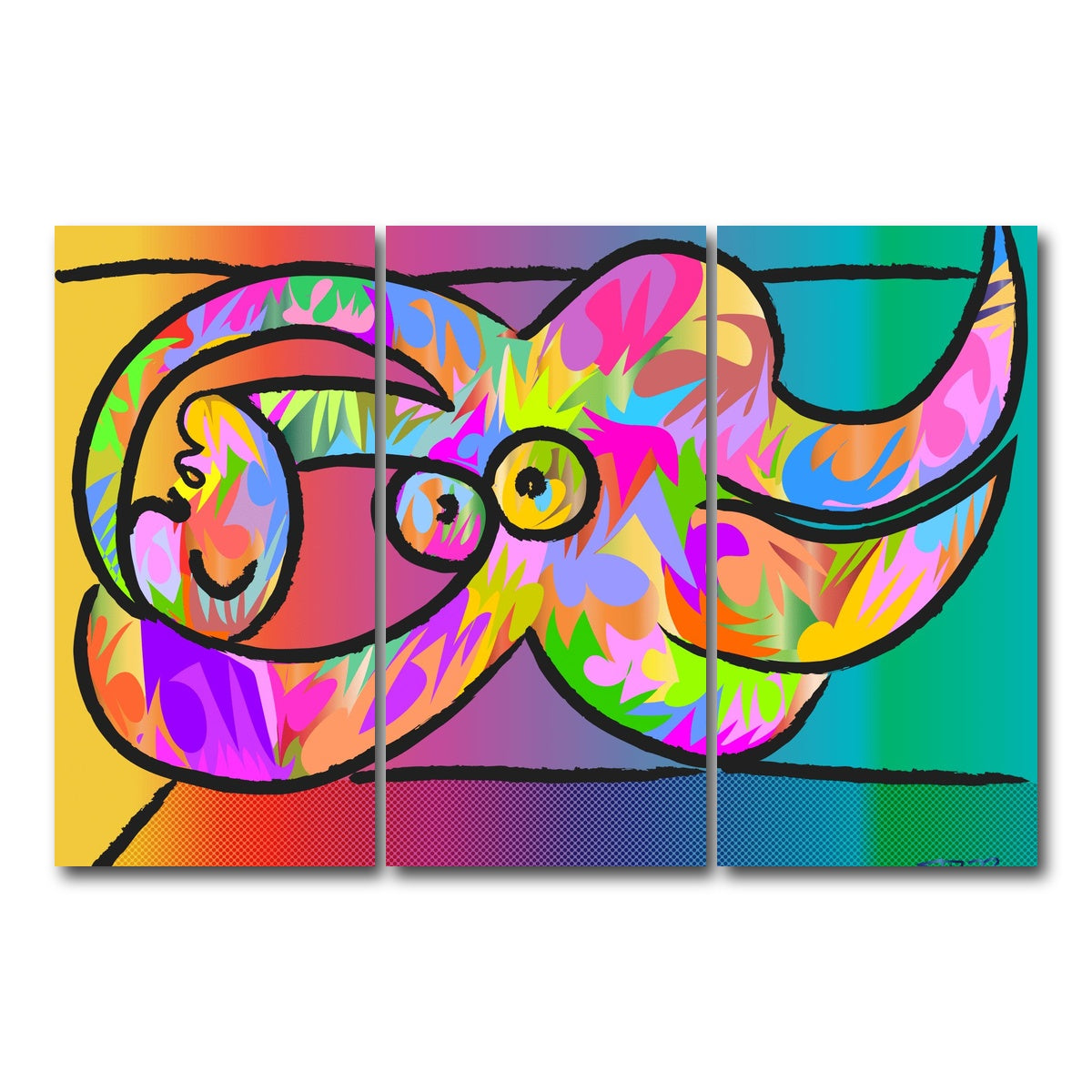 AUTO-MOCKUP WHITE | Picasso Femme nue | 3 Piece | Gallery Wrap Canvas | group=12x24