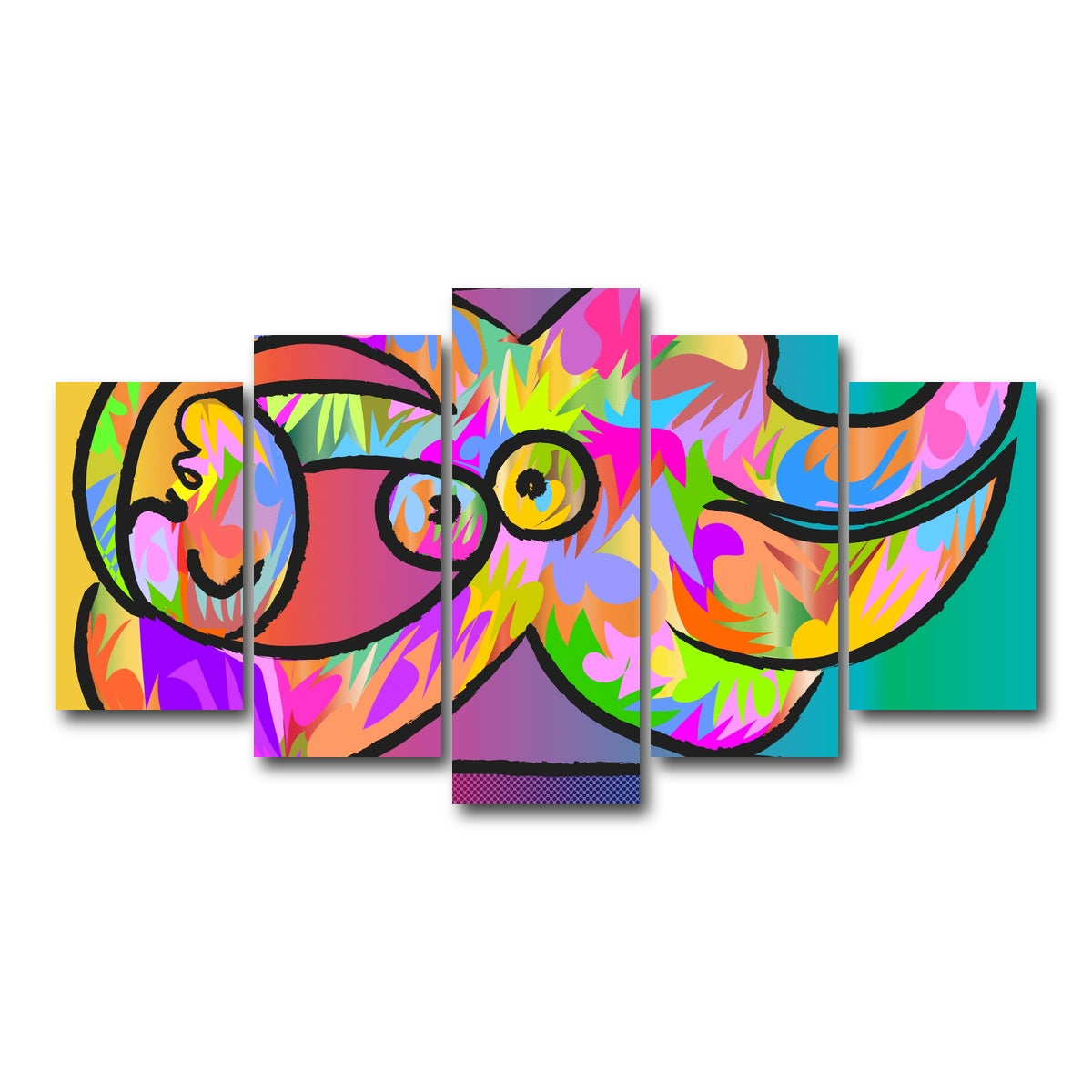 AUTO-MOCKUP WHITE | Picasso Femme nue | 5 Piece | Gallery Wrap Canvas | group=5_normal