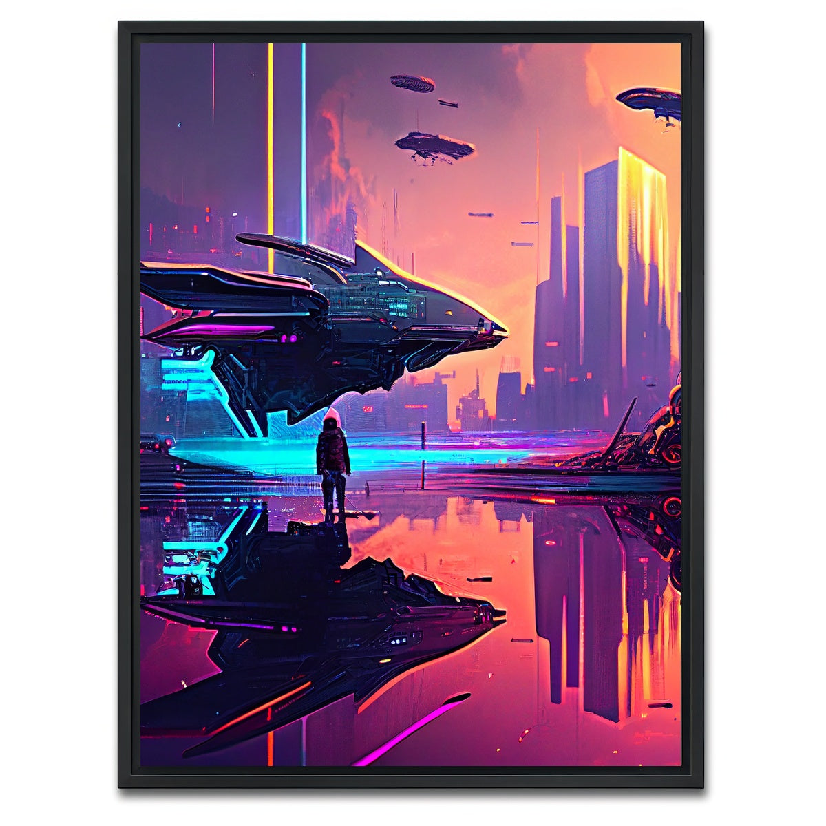 AUTO-MOCKUP WHITE | Pick Up at Dawn | 1 Piece | Black Framed Canvas | group=3x4