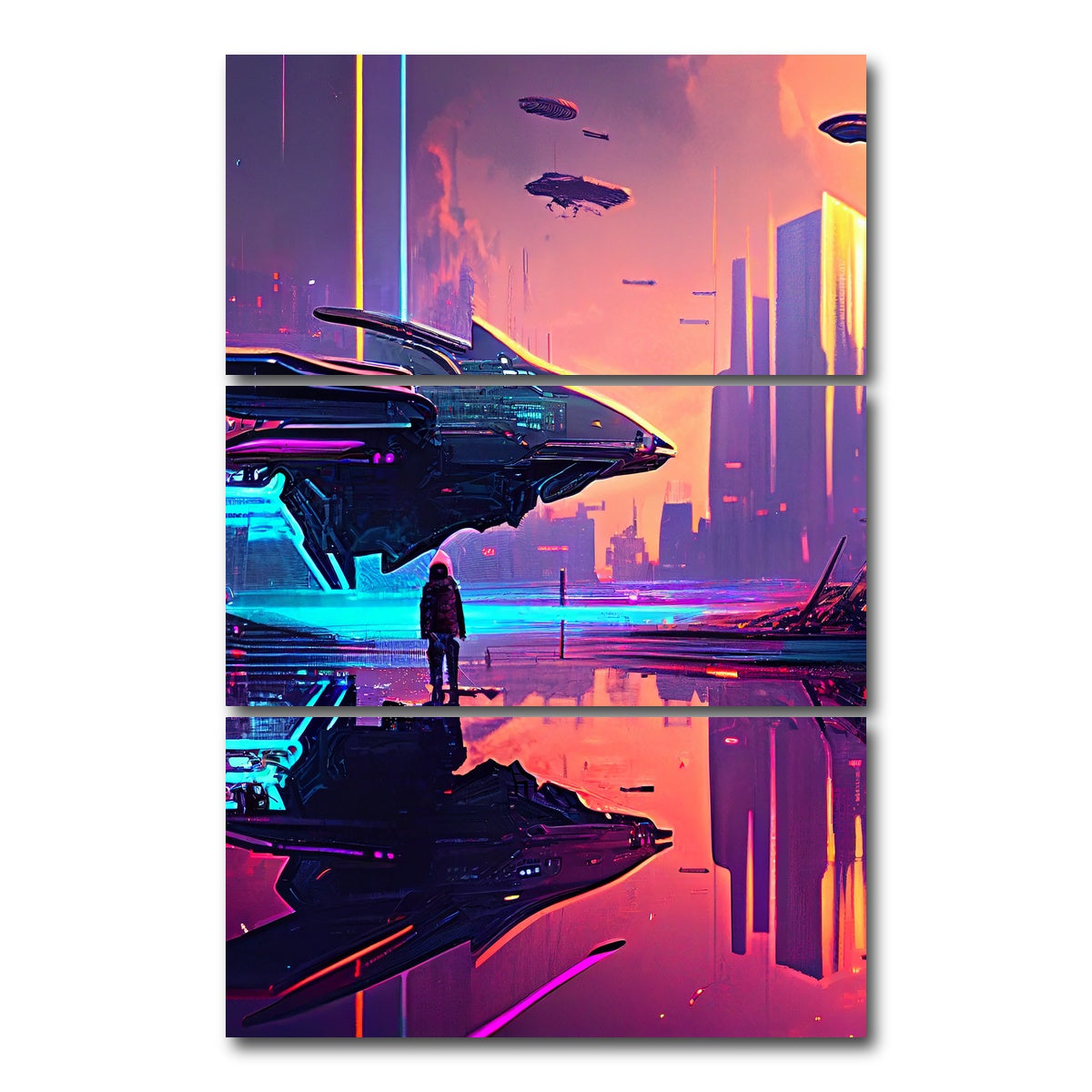 AUTO-MOCKUP WHITE | Pick Up at Dawn | 3 Piece | Gallery Wrap Canvas | group=12x24_stacked