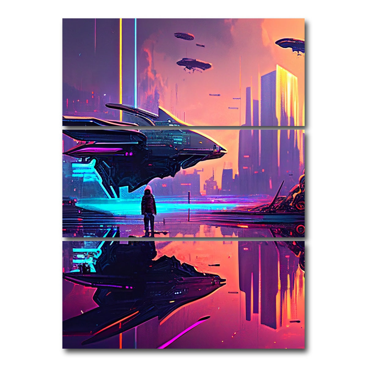 AUTO-MOCKUP WHITE | Pick Up at Dawn | 3 Piece | Gallery Wrap Canvas | group=8x18_stacked