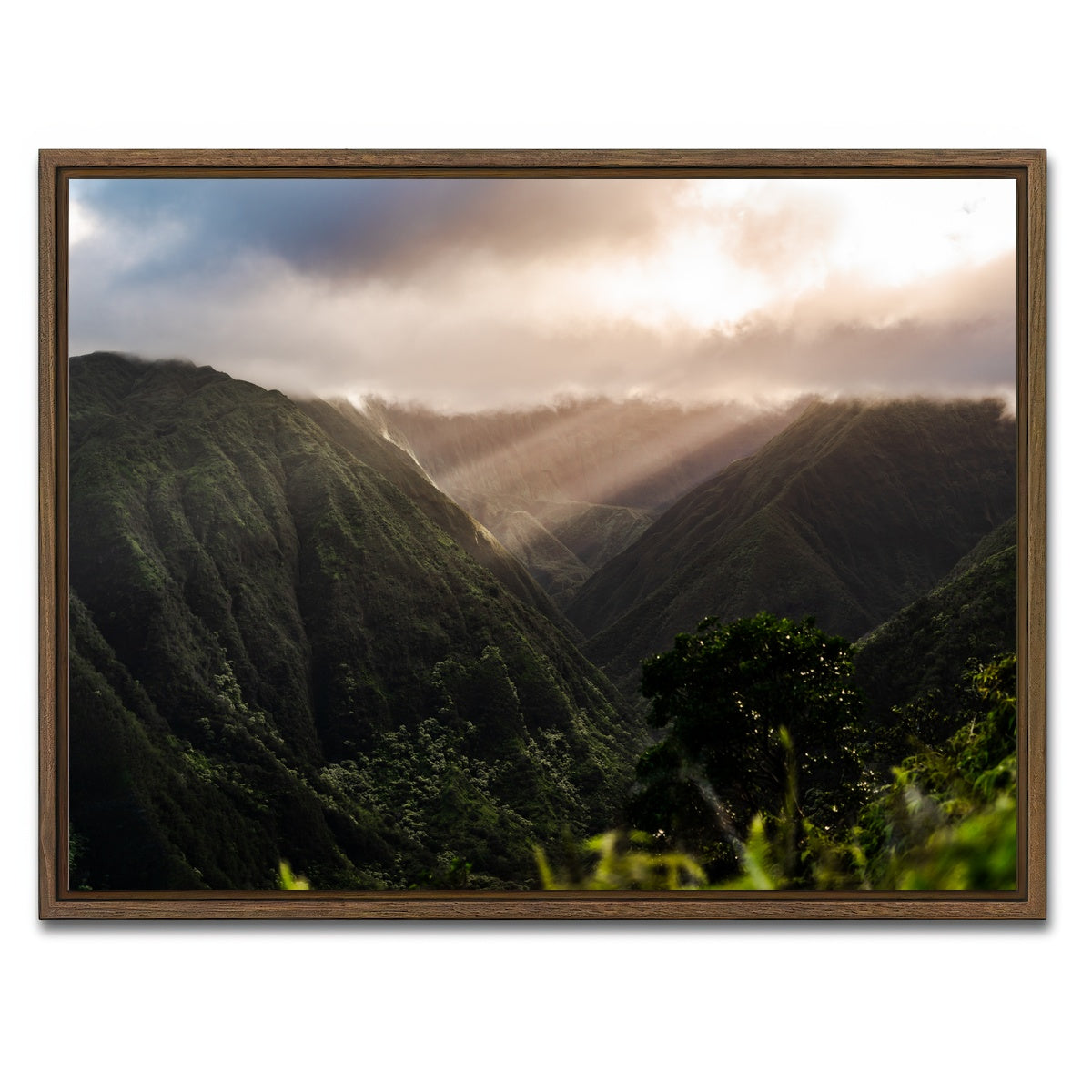 AUTO-MOCKUP WHITE | Piercing Light | 1 Piece | Walnut Framed Canvas | group=4x3