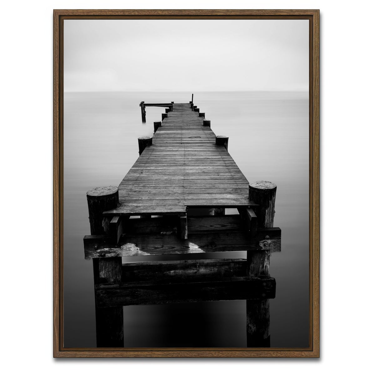 AUTO-MOCKUP WHITE | Pierside | 1 Piece | Walnut Framed Canvas | group=3x4