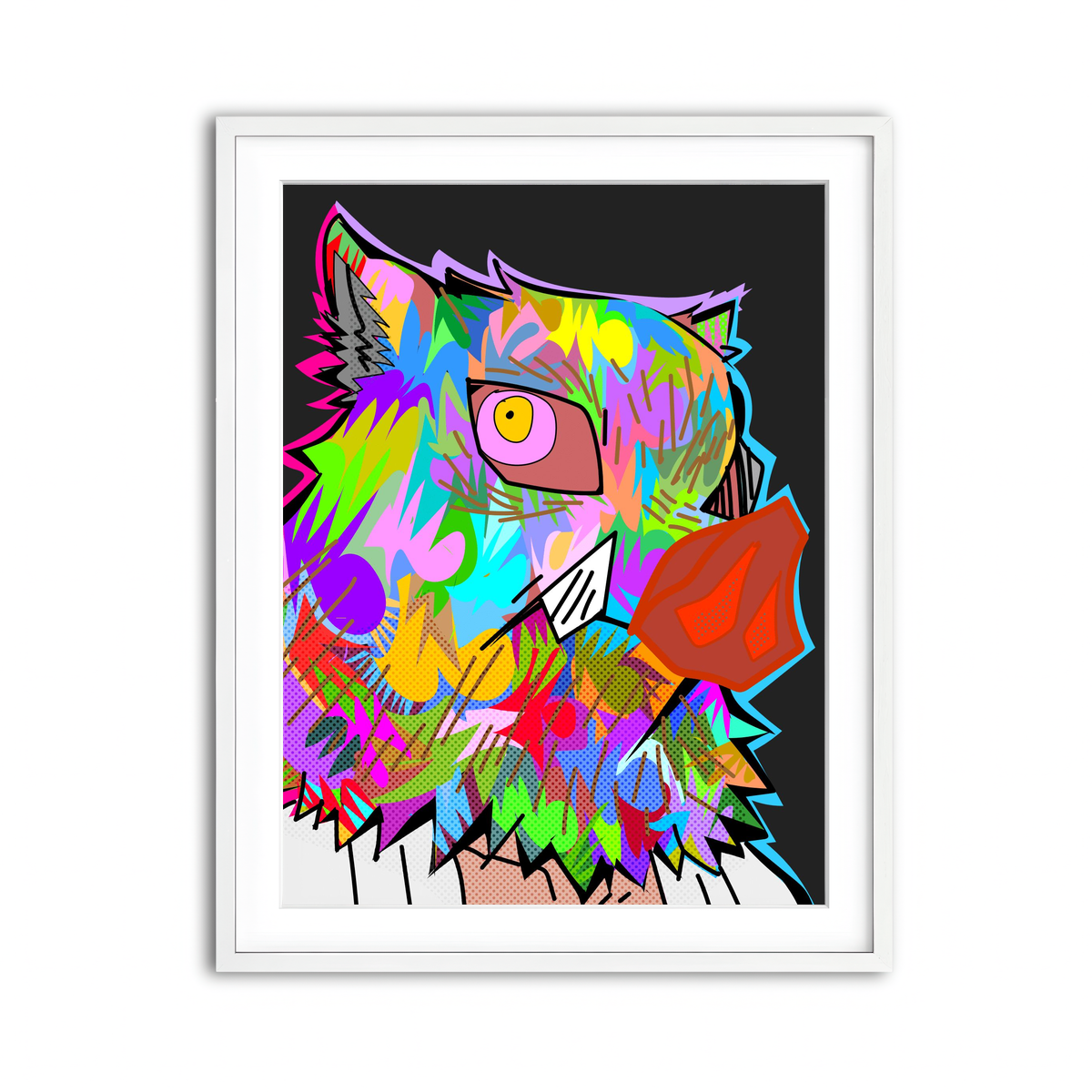 Framed Print 3x4 White