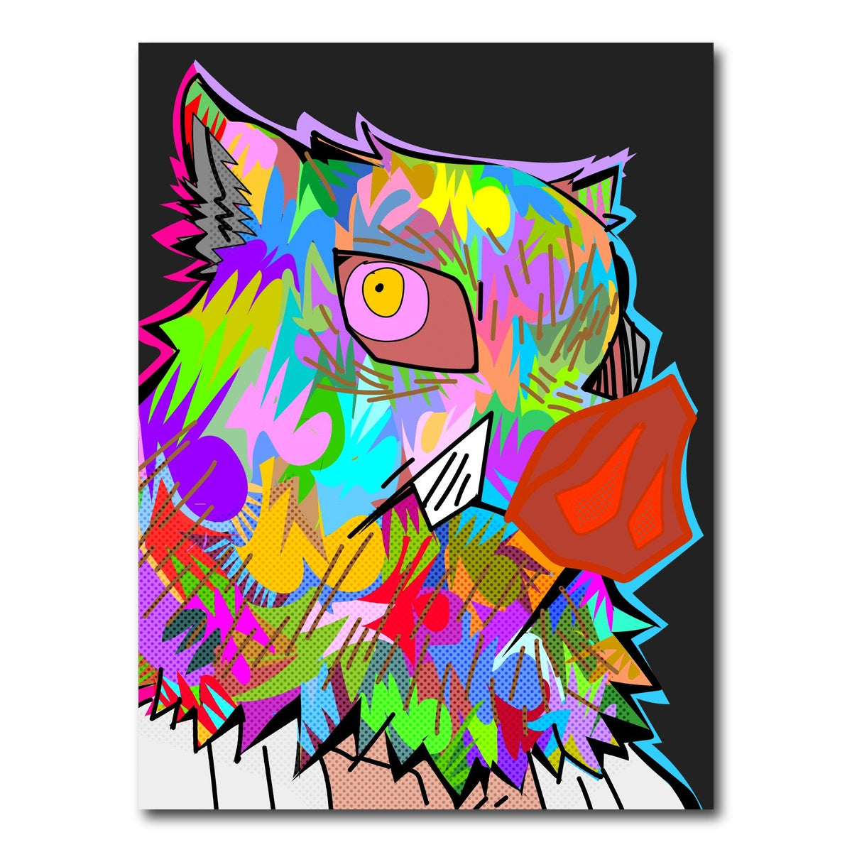 AUTO-MOCKUP WHITE | Pig Head Demon Slayer | 1 Piece | Gallery Wrap Canvas | group=3x4