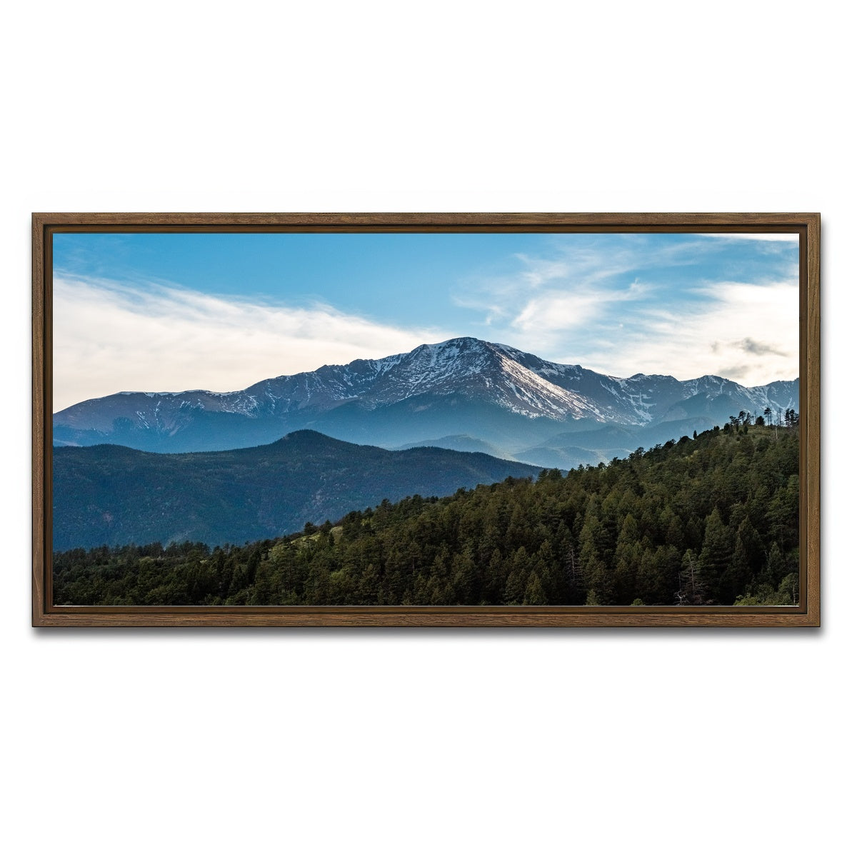 AUTO-MOCKUP WHITE | Pikes Peak | 1 Piece | Walnut Framed Canvas | group=2x1