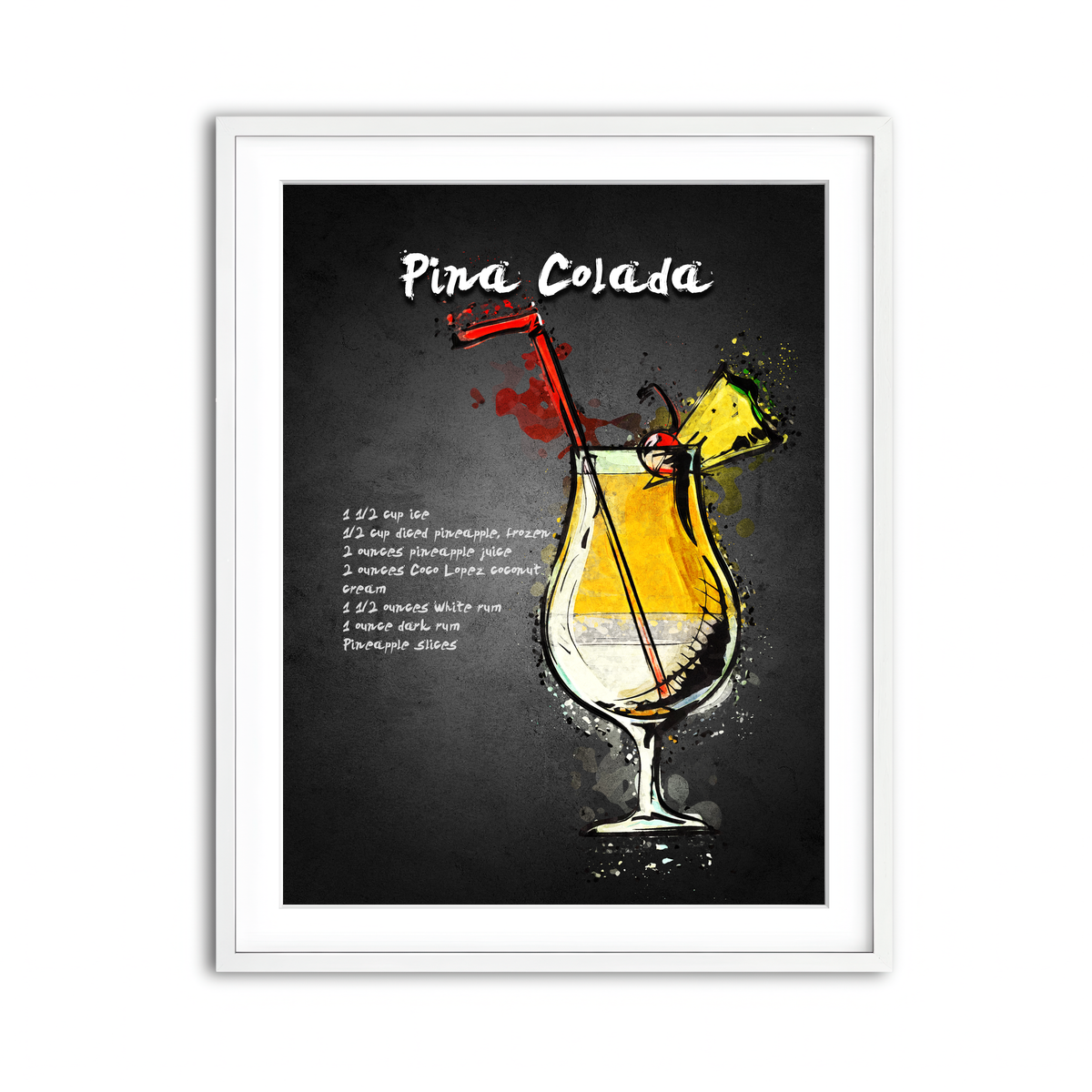 Framed Print 3x4 White