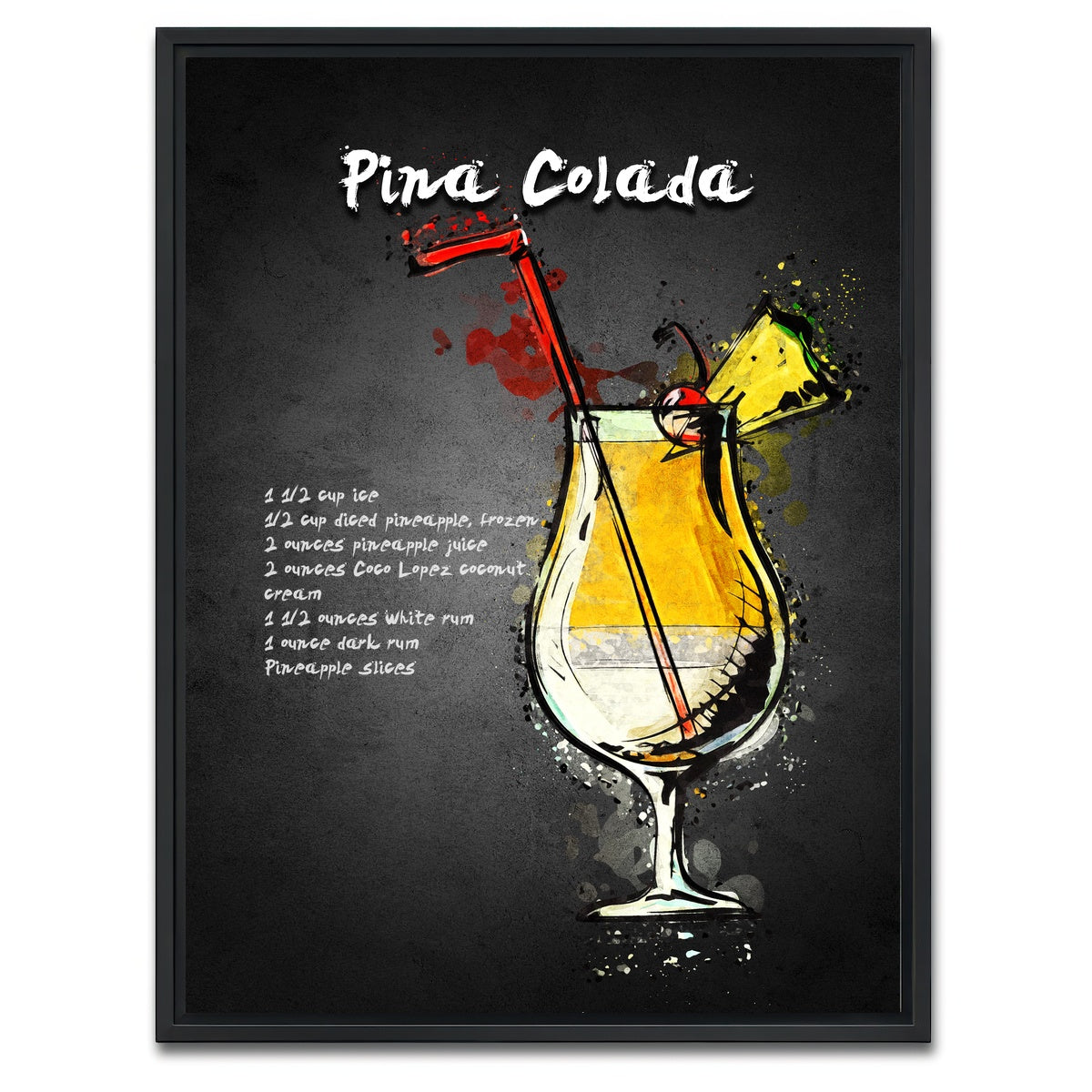 AUTO-MOCKUP WHITE | Pina Colada | 1 Piece | Black Framed Canvas | group=3x4