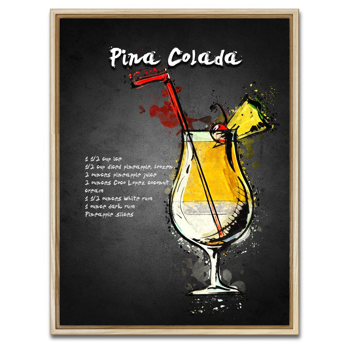 AUTO-MOCKUP WHITE | Pina Colada | 1 Piece | Natural Framed Canvas | group=3x4