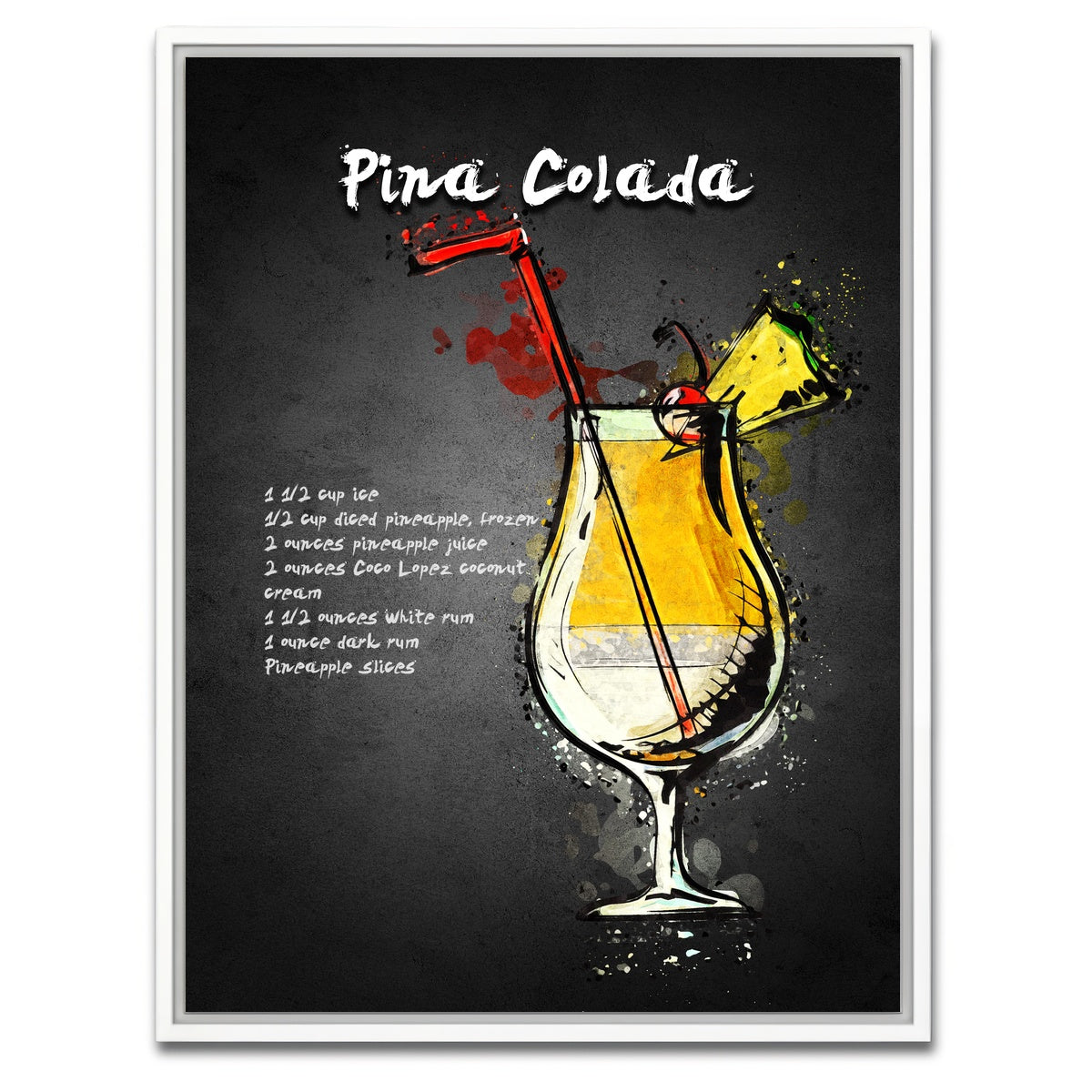 AUTO-MOCKUP WHITE | Pina Colada | 1 Piece | White Framed Canvas | group=3x4