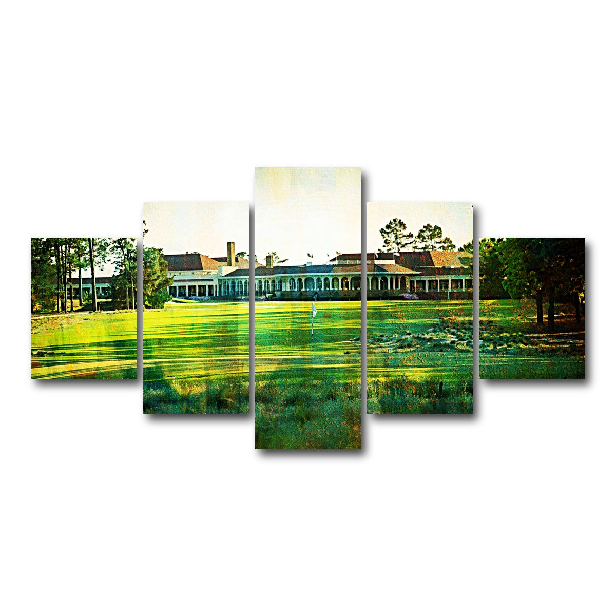 AUTO-MOCKUP WHITE | Pinehurst No. 2 | 5 Piece | Gallery Wrap Canvas | group=5_short