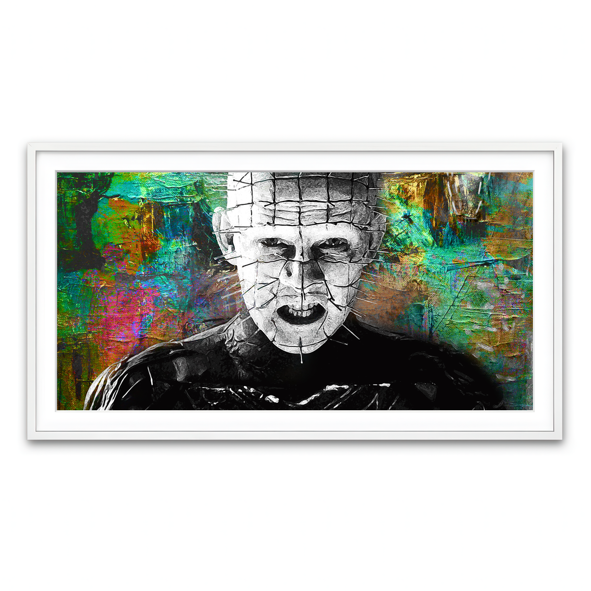 Framed Print 2x1 White