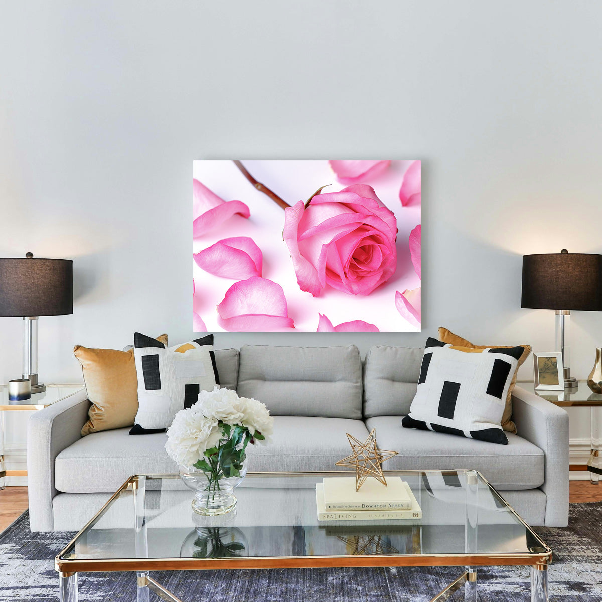 Pink Rose Petals Wall Art