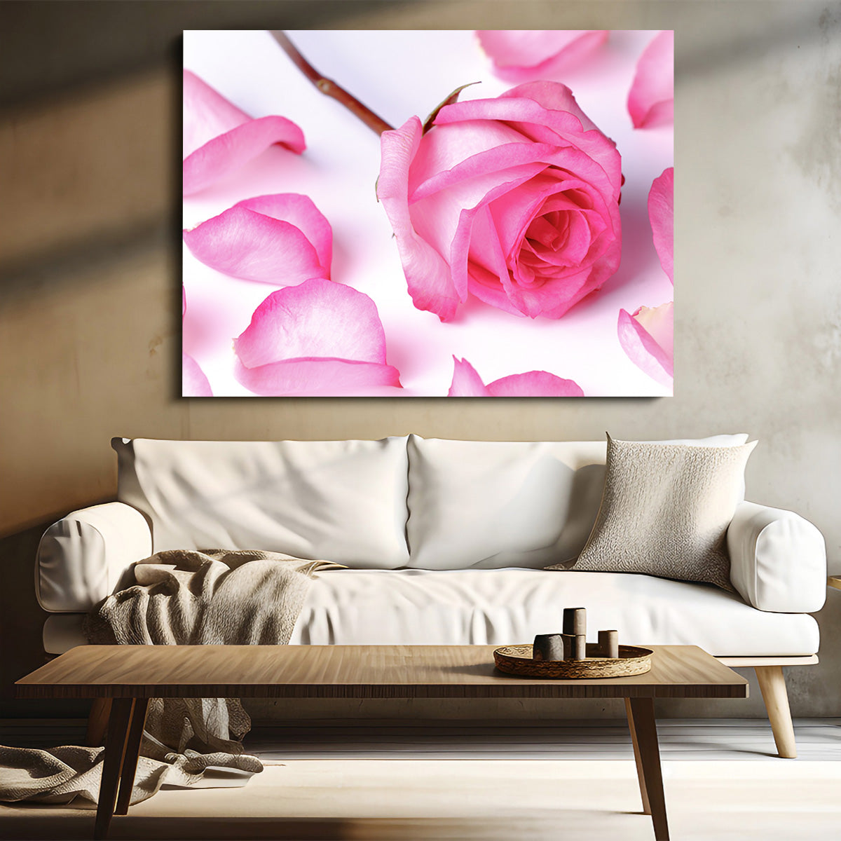 Pink Rose Petals Wall Art