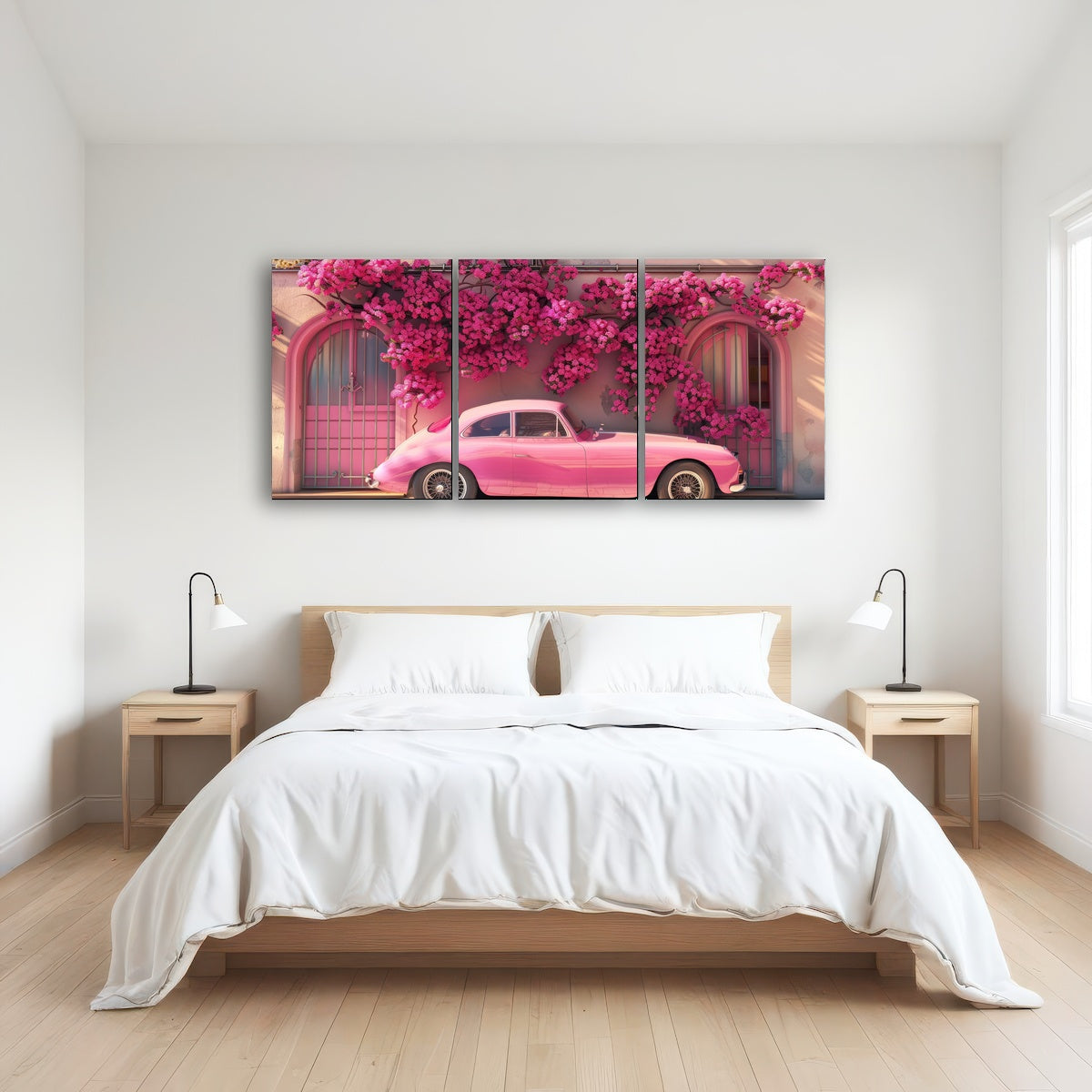 AUTO-MOCKUP ROOM | Pink Car and Flowers