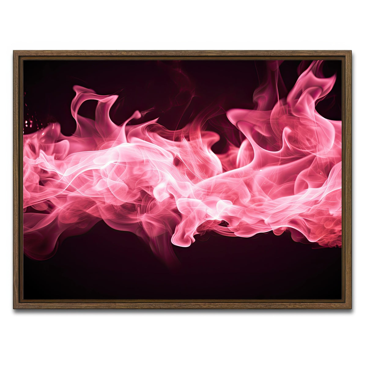 AUTO-MOCKUP WHITE | Pink Fire | 1 Piece | Walnut Framed Canvas | group=4x3