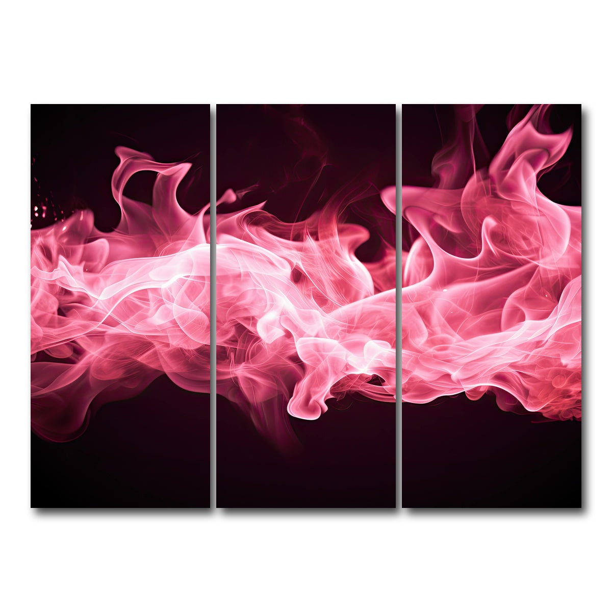 AUTO-MOCKUP WHITE | Pink Fire | 3 Piece | Gallery Wrap Canvas | group=8x18
