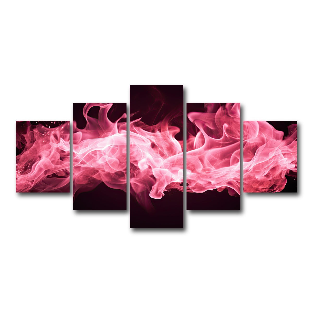 AUTO-MOCKUP WHITE | Pink Fire | 5 Piece | Gallery Wrap Canvas | group=5_short