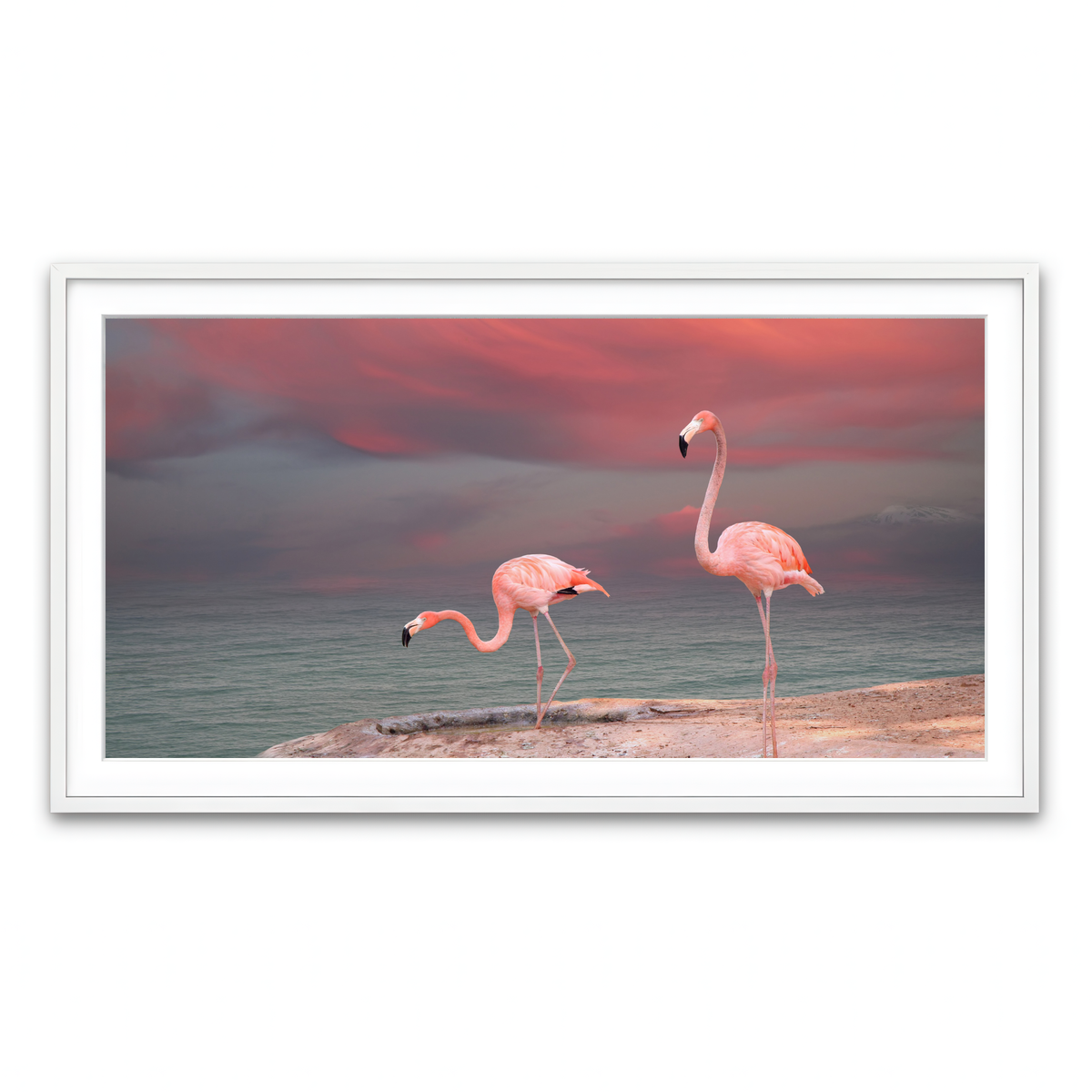 Framed Print 2x1 White