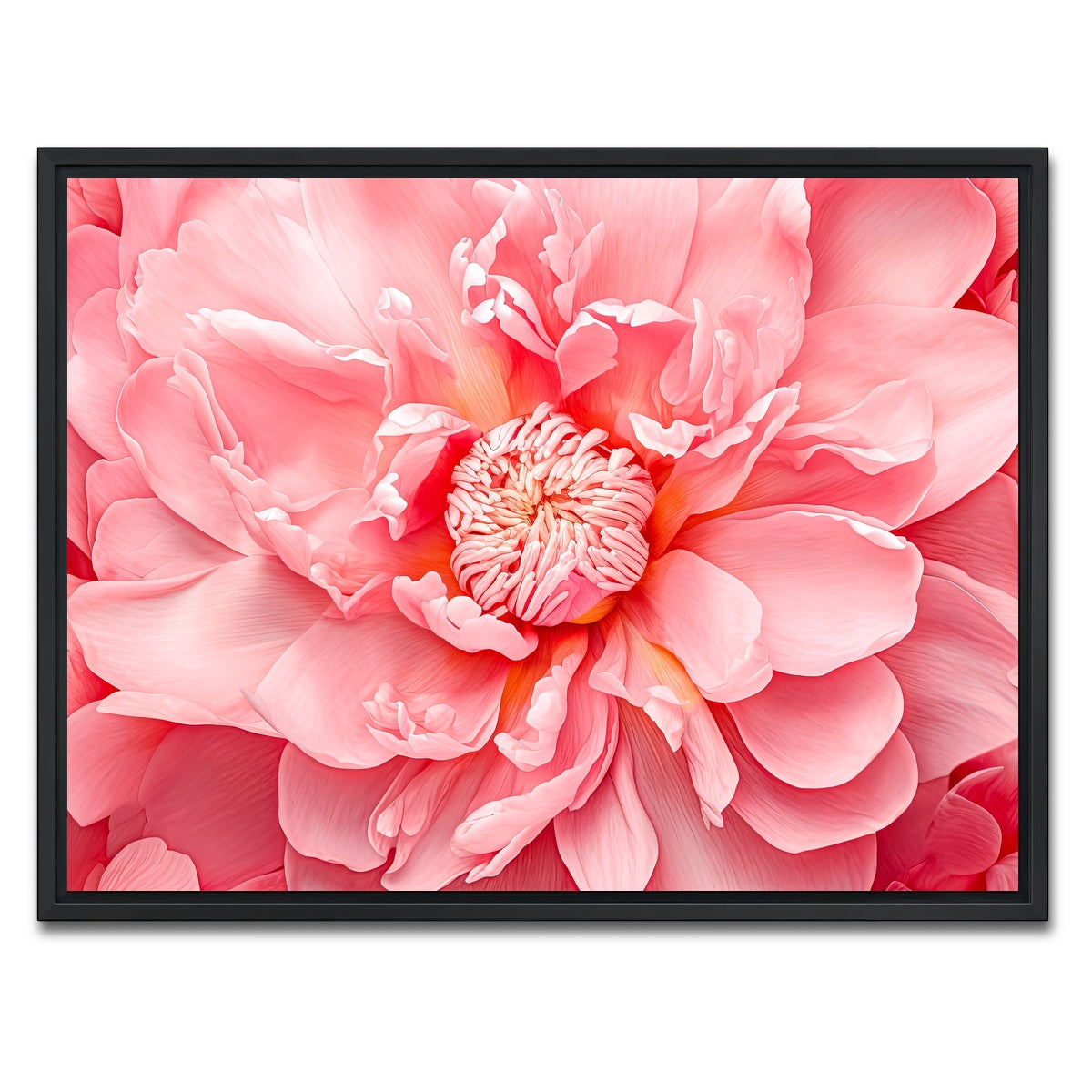AUTO-MOCKUP WHITE | Pink Flower | 1 Piece | Black Framed Canvas | group=4x3
