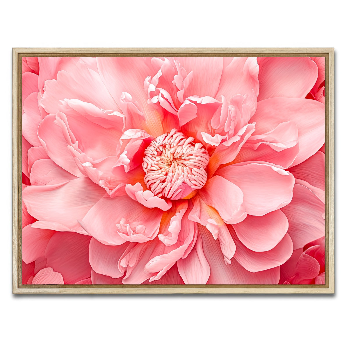 AUTO-MOCKUP WHITE | Pink Flower | 1 Piece | Natural Framed Canvas | group=4x3