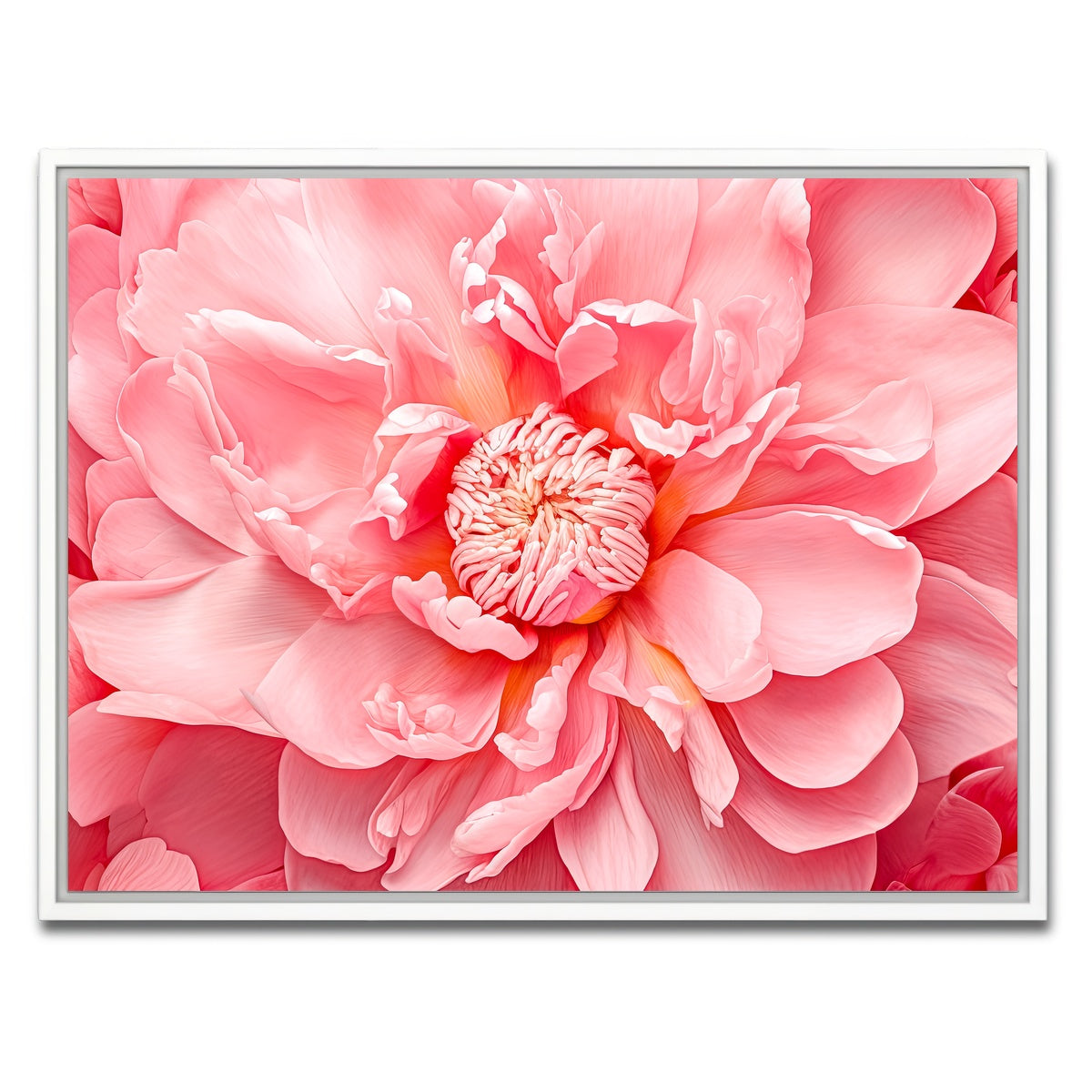 AUTO-MOCKUP WHITE | Pink Flower | 1 Piece | White Framed Canvas | group=4x3