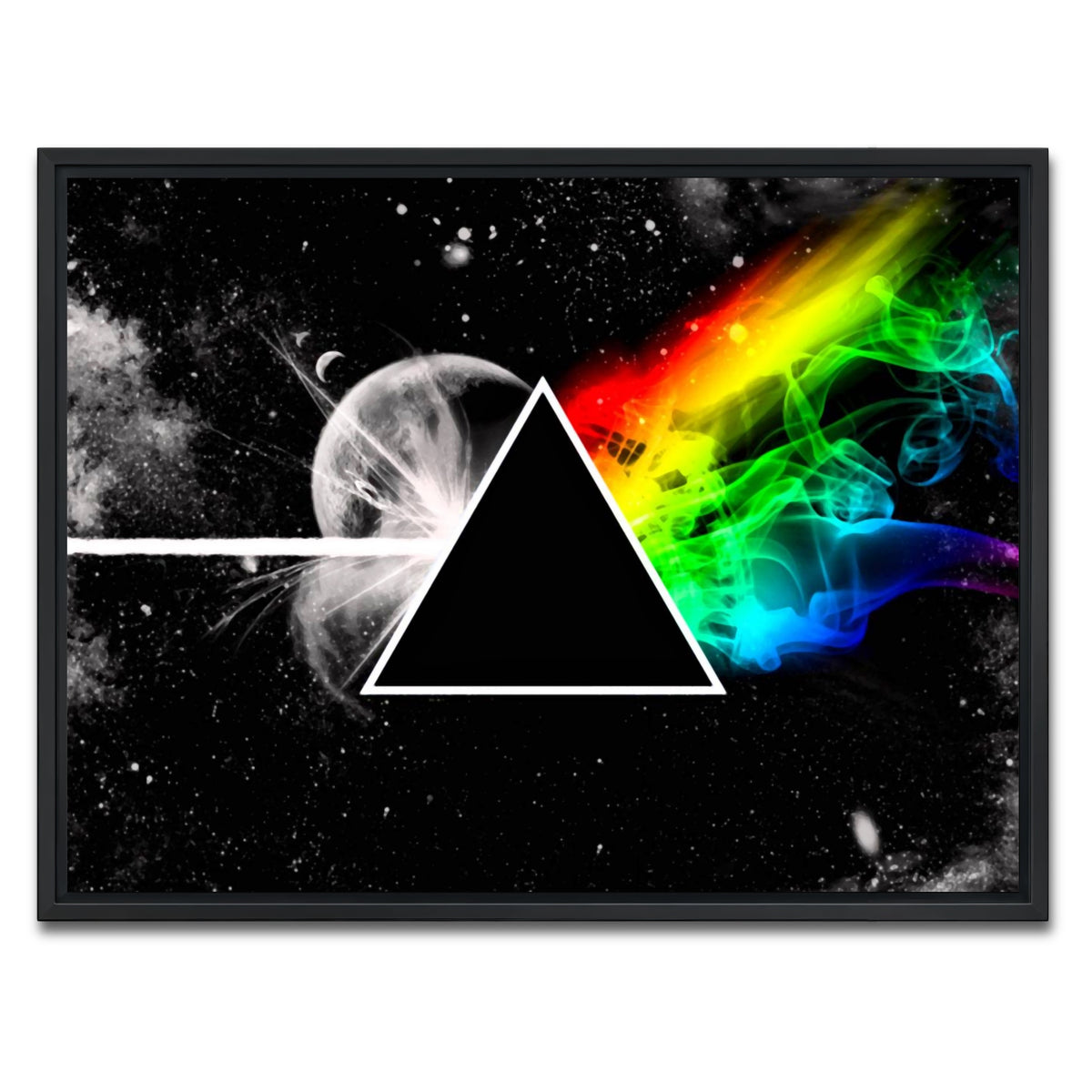 AUTO-MOCKUP WHITE | Pink Floyd - dark side of the moon | 1 Piece | Black Frame | group=4x3