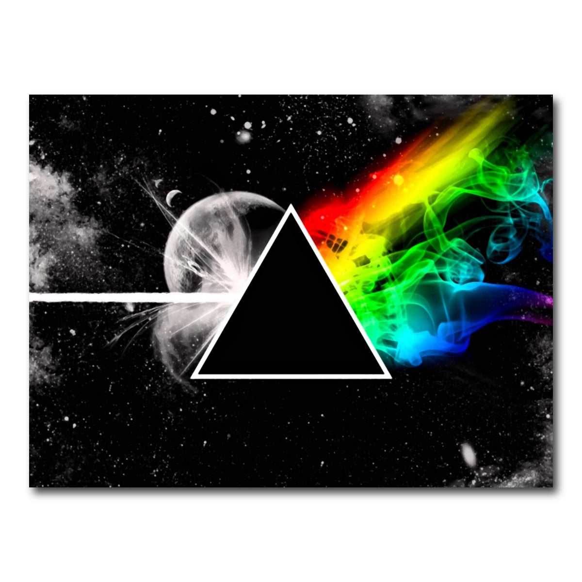 AUTO-MOCKUP WHITE | Pink Floyd - dark side of the moon | 1 Piece | Gallery Wrapped | group=4x3