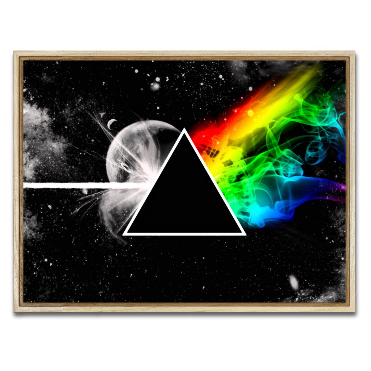 AUTO-MOCKUP WHITE | Pink Floyd - dark side of the moon | 1 Piece | Natural Frame | group=4x3