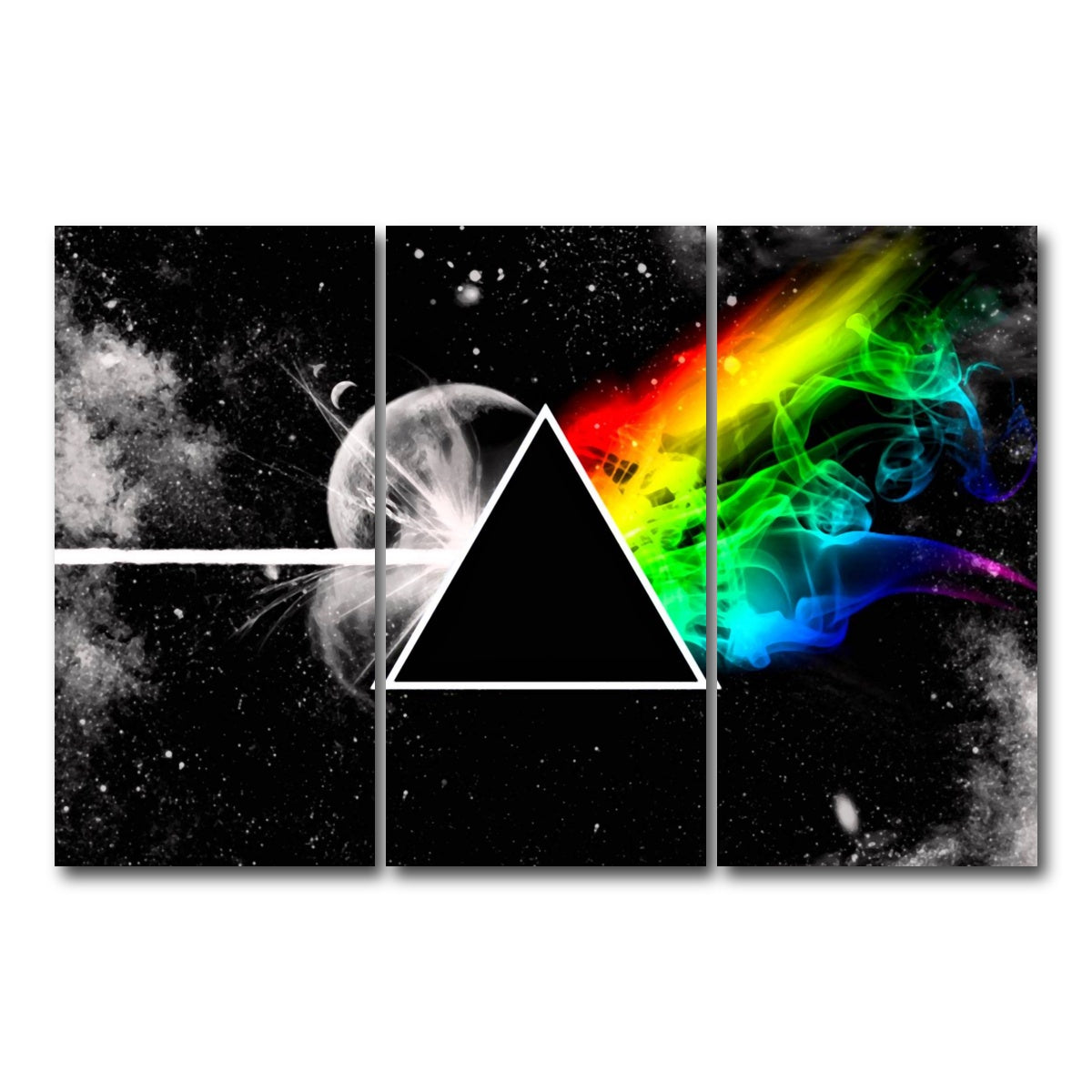AUTO-MOCKUP WHITE | Pink Floyd - dark side of the moon | 3 Piece | Gallery Wrapped | group=12x24