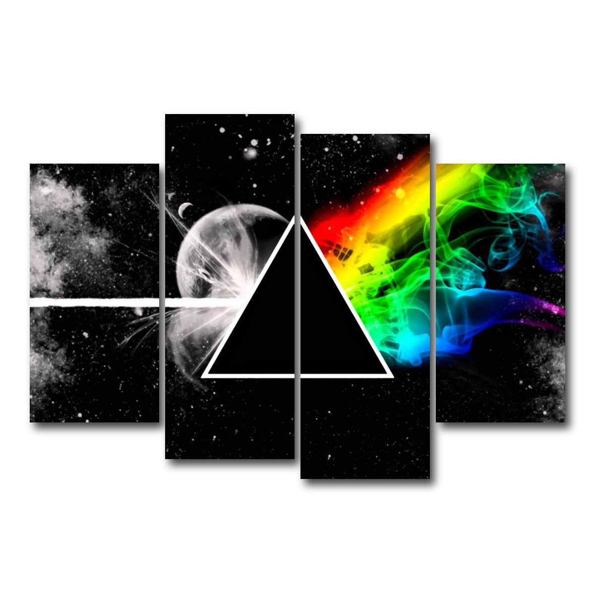 AUTO-MOCKUP WHITE | Pink Floyd - dark side of the moon | 4 Piece | Gallery Wrapped | group=4_short