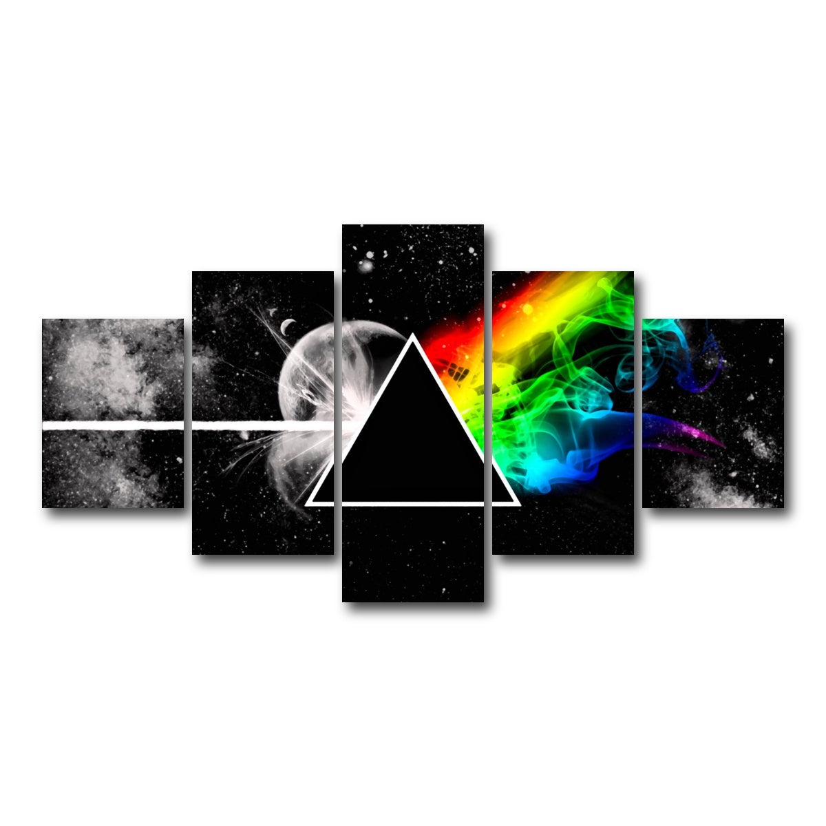 AUTO-MOCKUP WHITE | Pink Floyd - dark side of the moon | 5 Piece | Gallery Wrapped | group=5_short