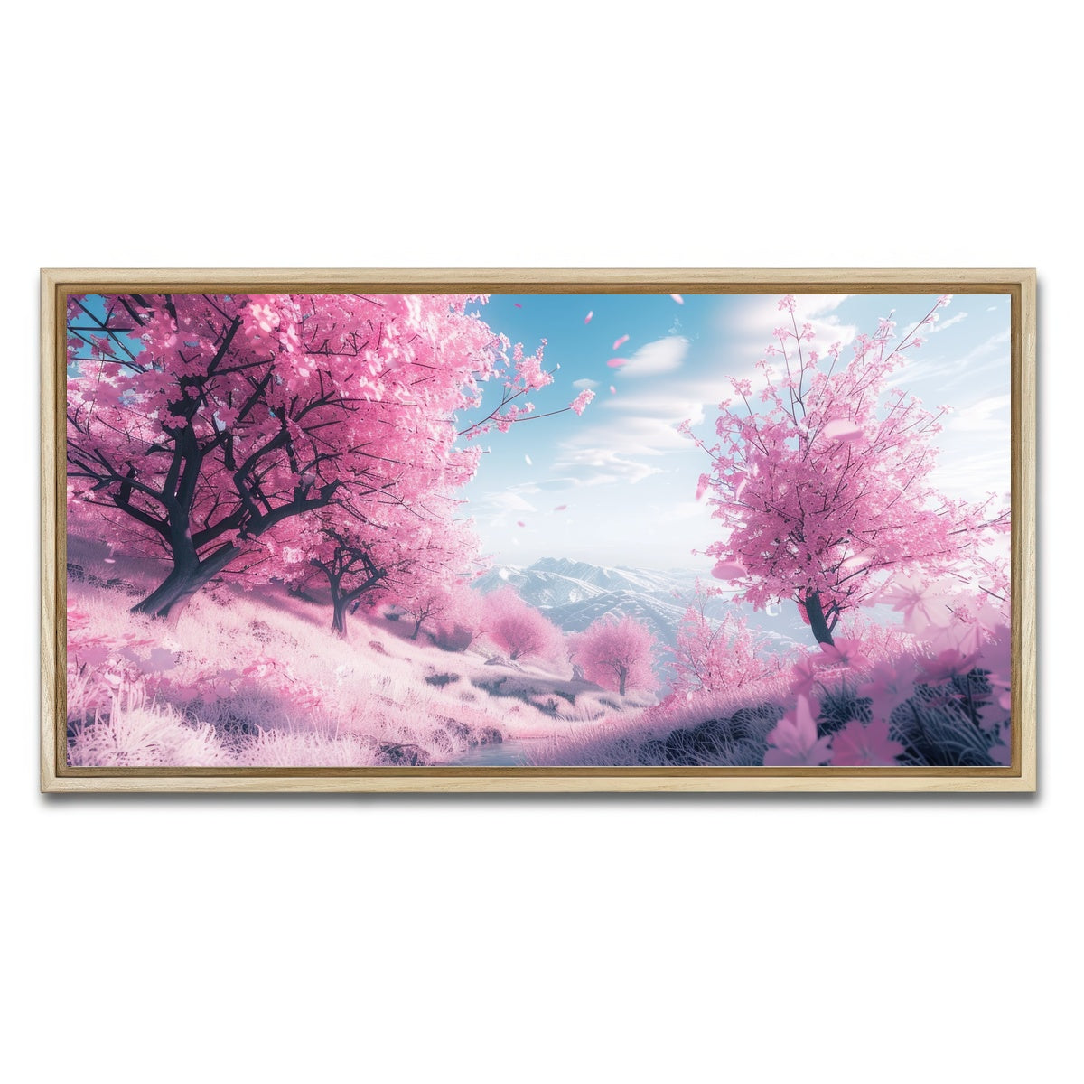 AUTO-MOCKUP WHITE | Pink Forest | 1 Piece | Natural Framed Canvas | group=2x1