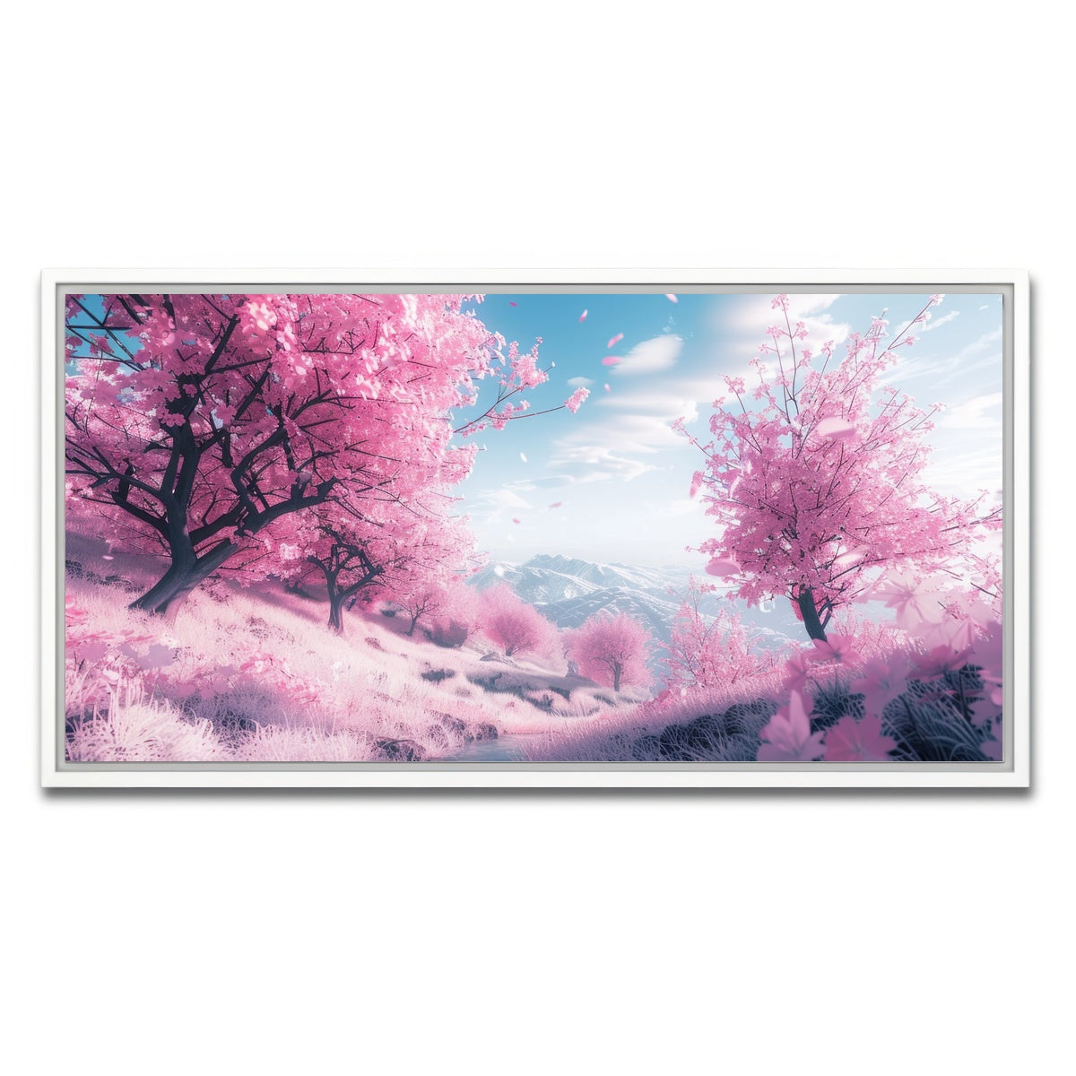 AUTO-MOCKUP WHITE | Pink Forest | 1 Piece | White Framed Canvas | group=2x1