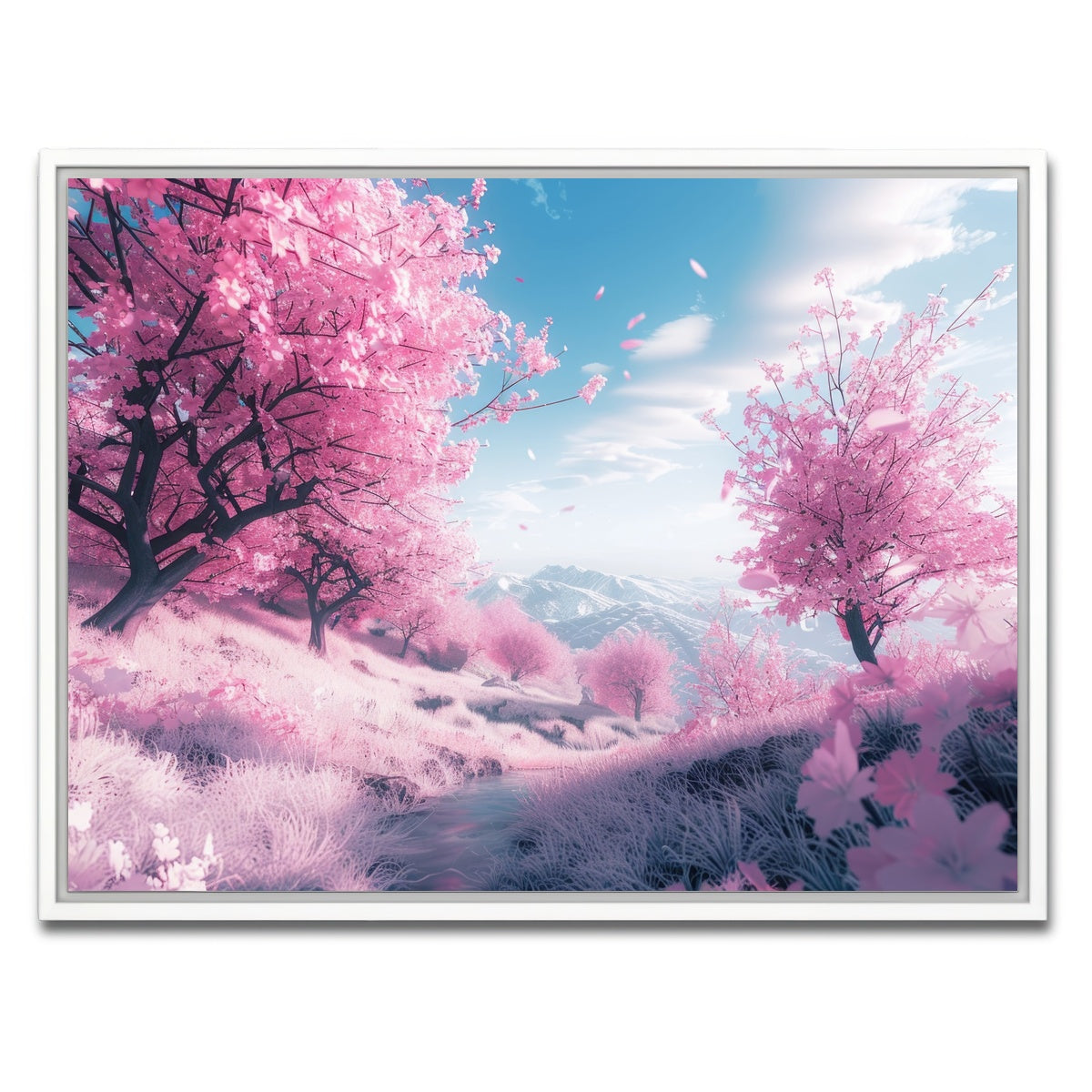 AUTO-MOCKUP WHITE | Pink Forest | 1 Piece | White Framed Canvas | group=4x3