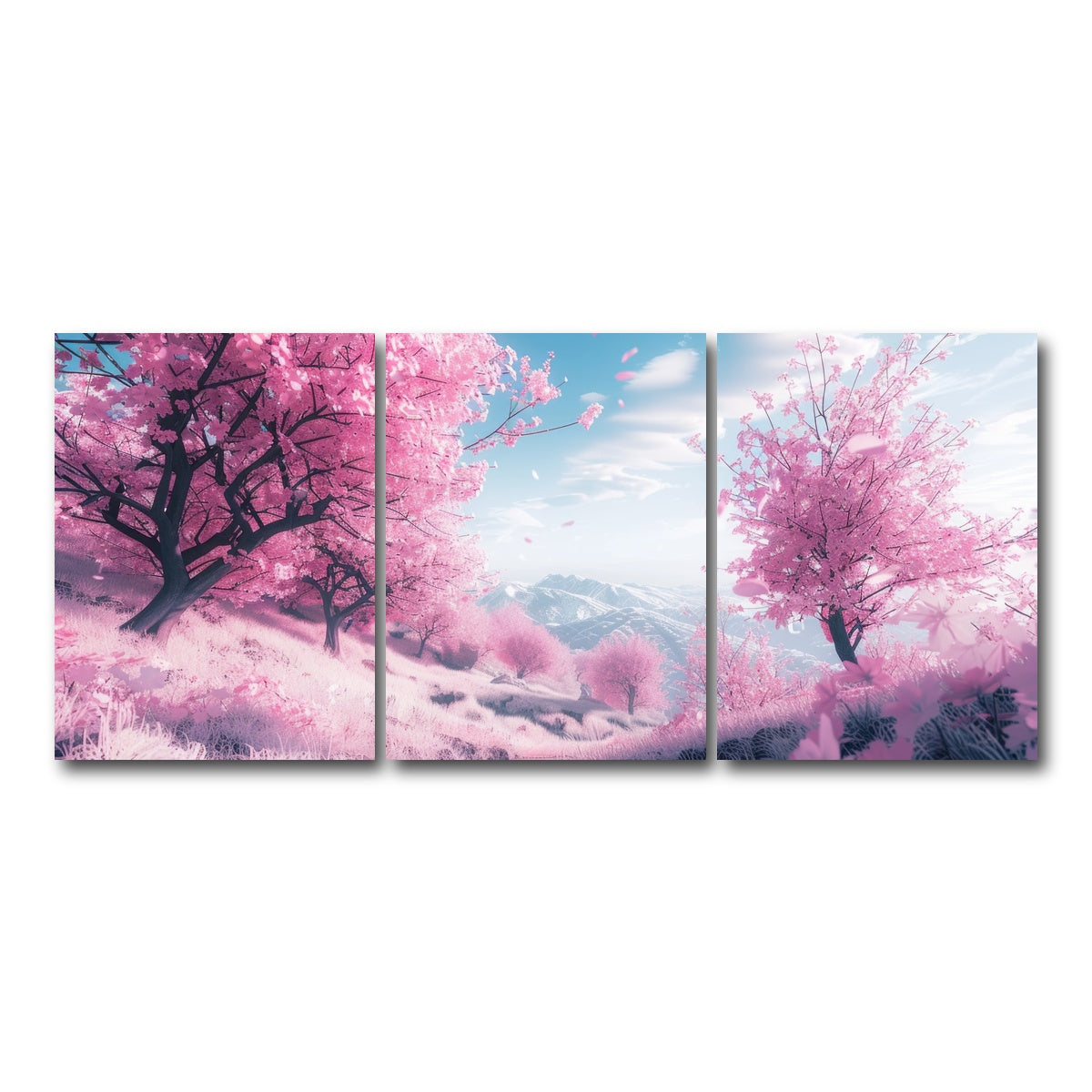 AUTO-MOCKUP WHITE | Pink Forest | 3 Piece | Gallery Wrap Canvas | group=18x24