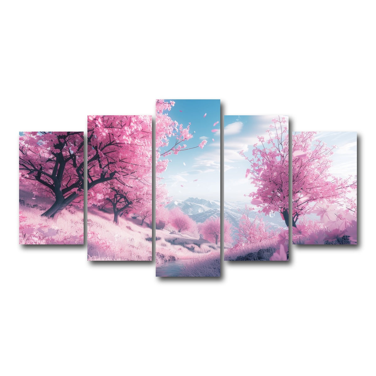 AUTO-MOCKUP WHITE | Pink Forest | 5 Piece | Gallery Wrap Canvas | group=5_normal