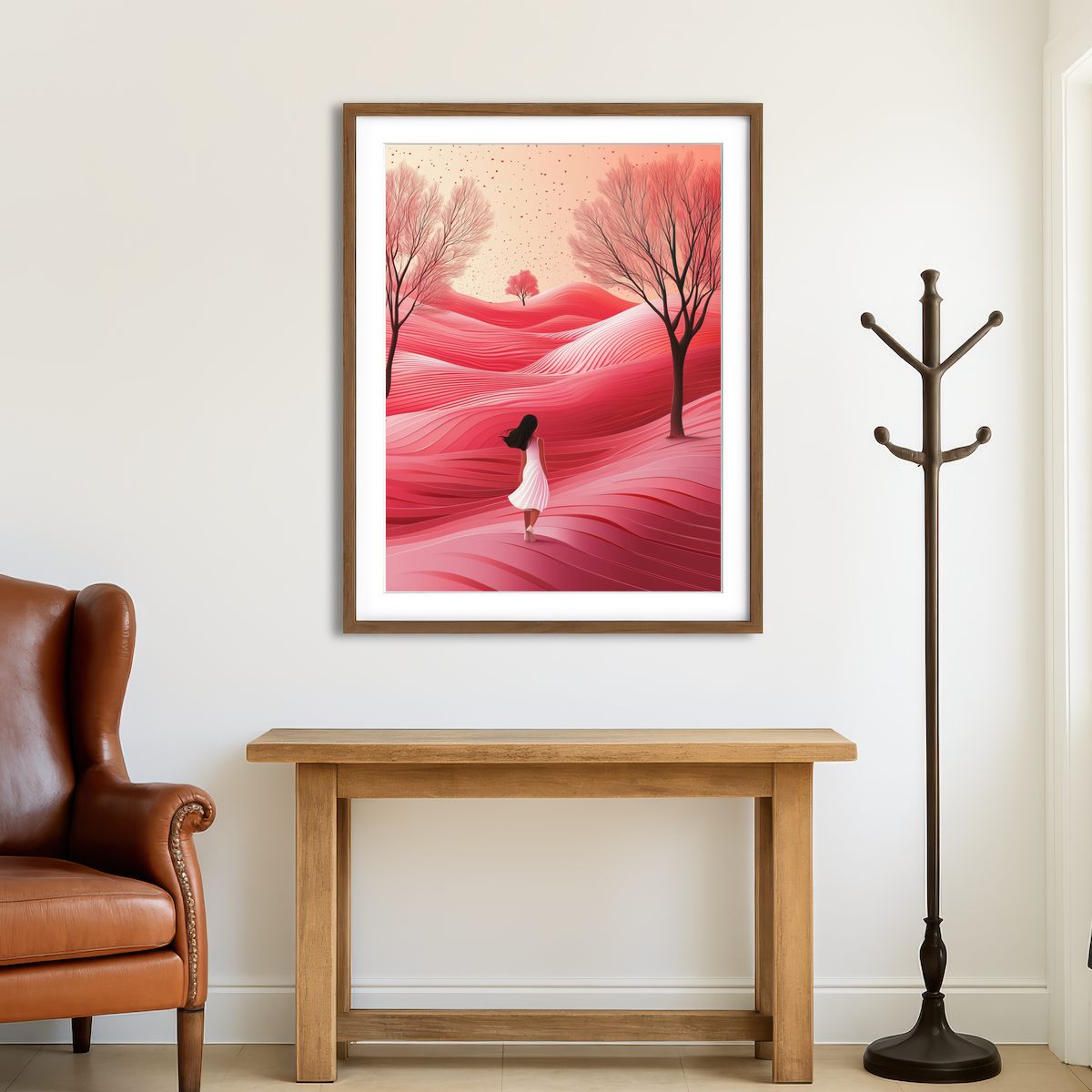 AUTO-MOCKUP ROOM | Pink Hills Wall Art