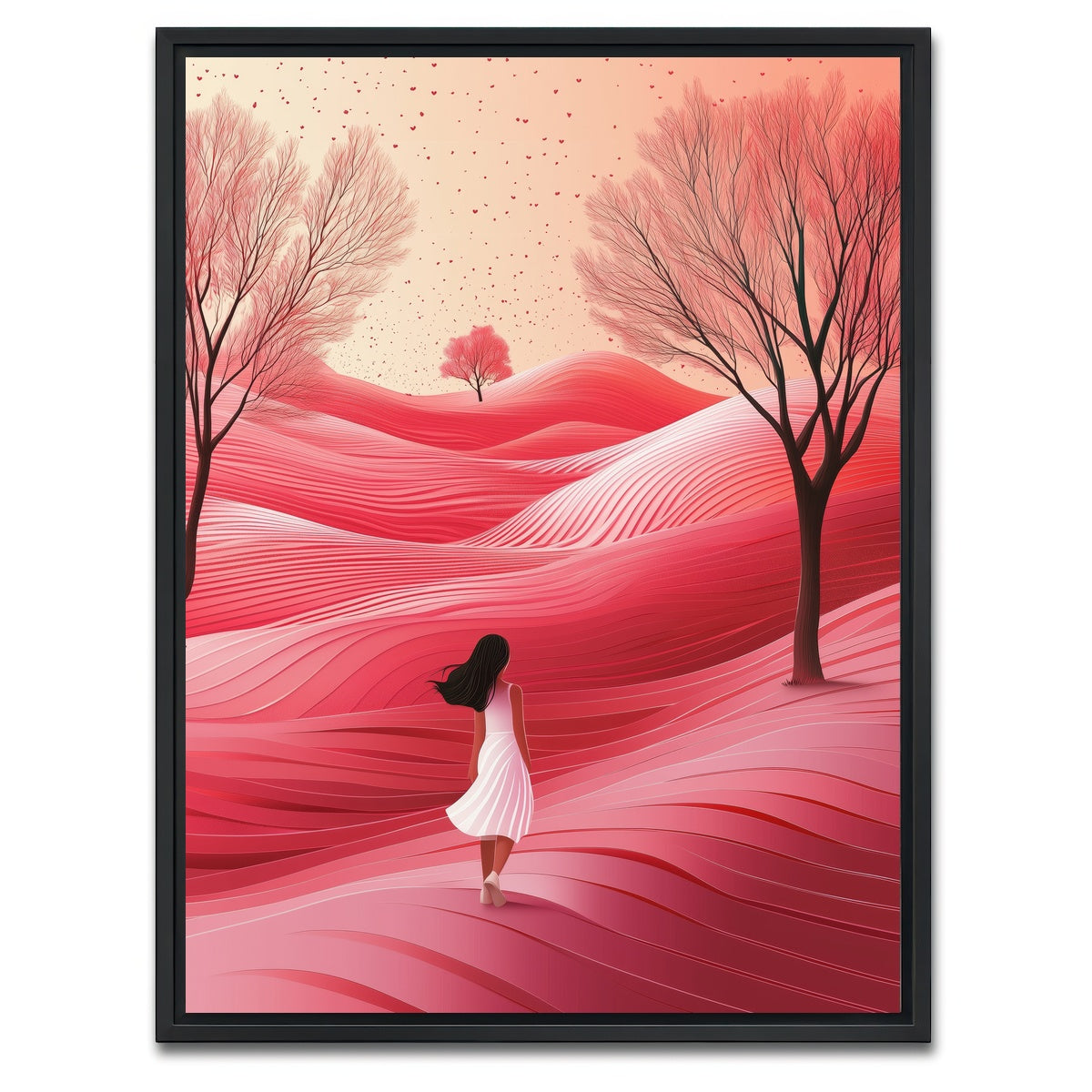 AUTO-MOCKUP WHITE | Pink Hills | 1 Piece | Black Framed Canvas | group=3x4
