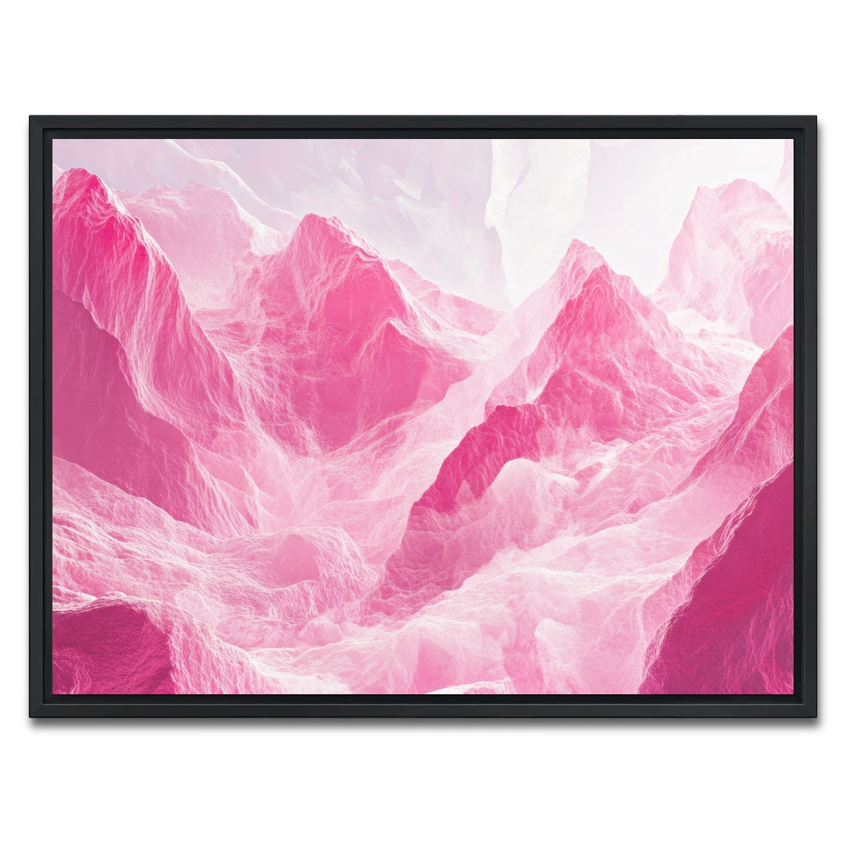 AUTO-MOCKUP WHITE | Pink Mountains | 1 Piece | Black Framed Canvas | group=4x3