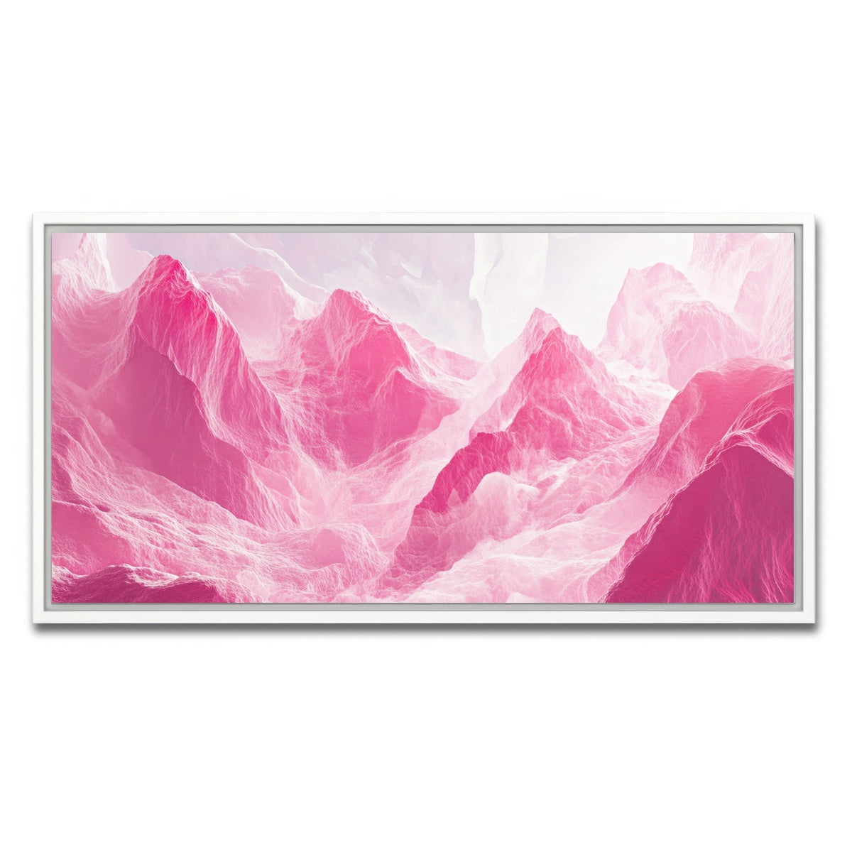 AUTO-MOCKUP WHITE | Pink Mountains | 1 Piece | White Framed Canvas | group=2x1