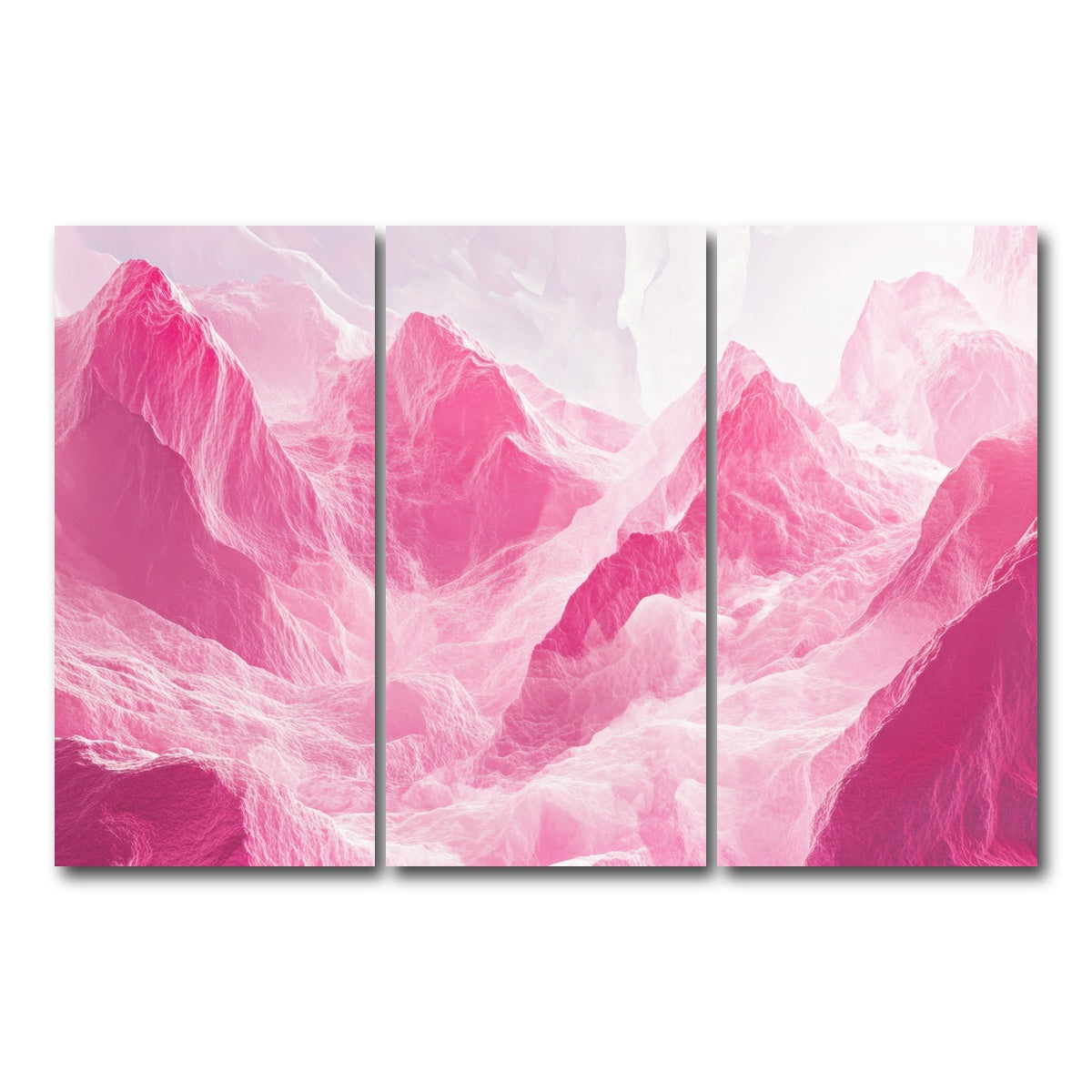 AUTO-MOCKUP WHITE | Pink Mountains | 3 Piece | Gallery Wrap Canvas | group=12x24