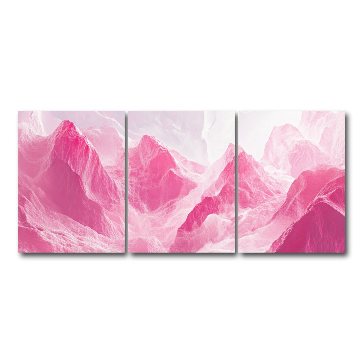AUTO-MOCKUP WHITE | Pink Mountains | 3 Piece | Gallery Wrap Canvas | group=18x24