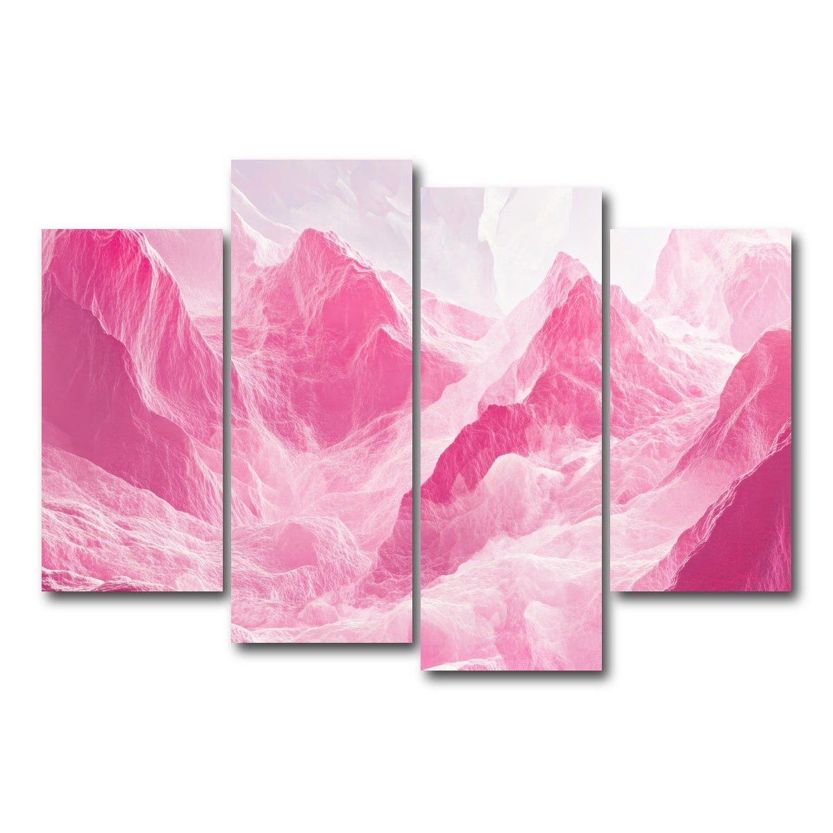 AUTO-MOCKUP WHITE | Pink Mountains | 4 Piece | Gallery Wrap Canvas | group=4_short