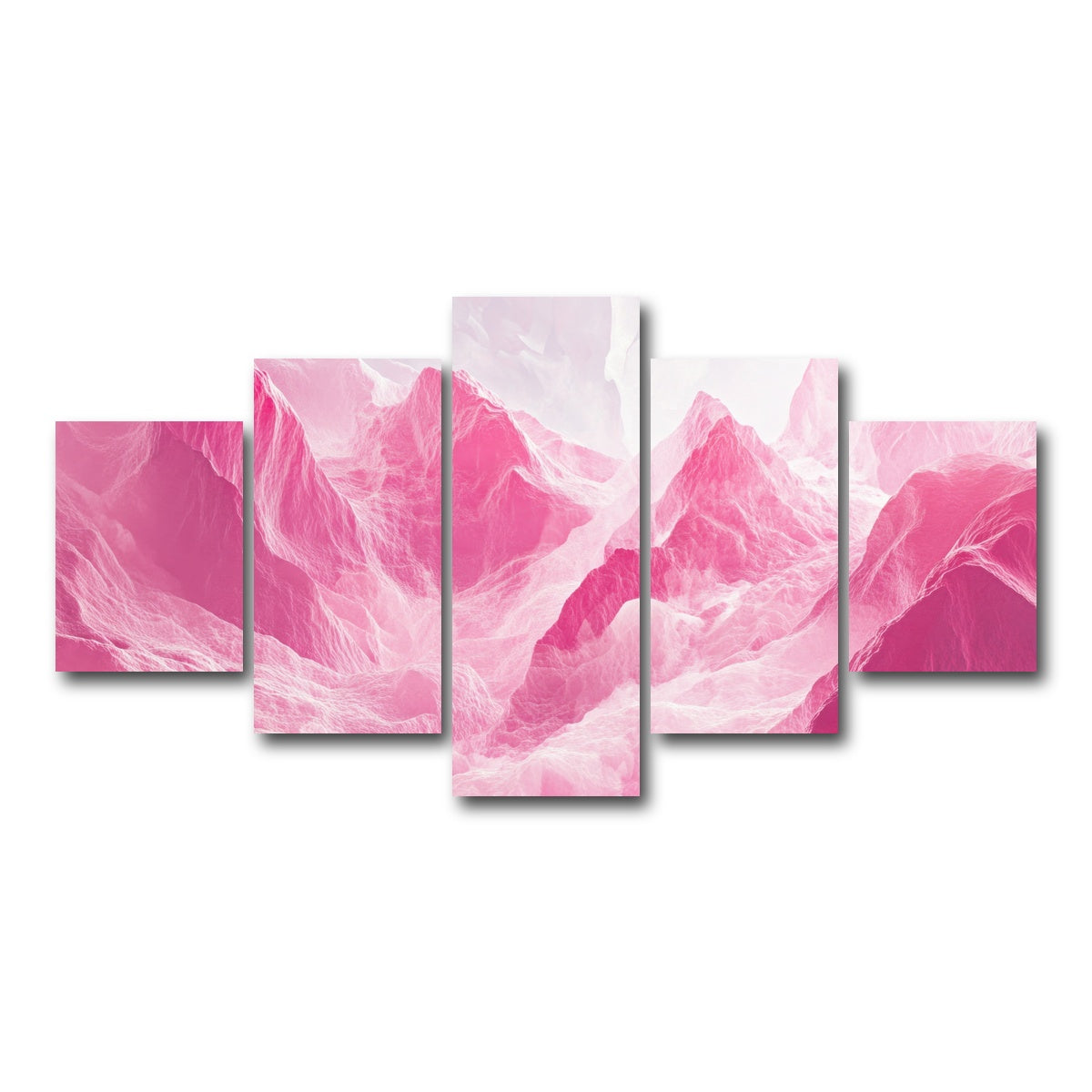AUTO-MOCKUP WHITE | Pink Mountains | 5 Piece | Gallery Wrap Canvas | group=5_short