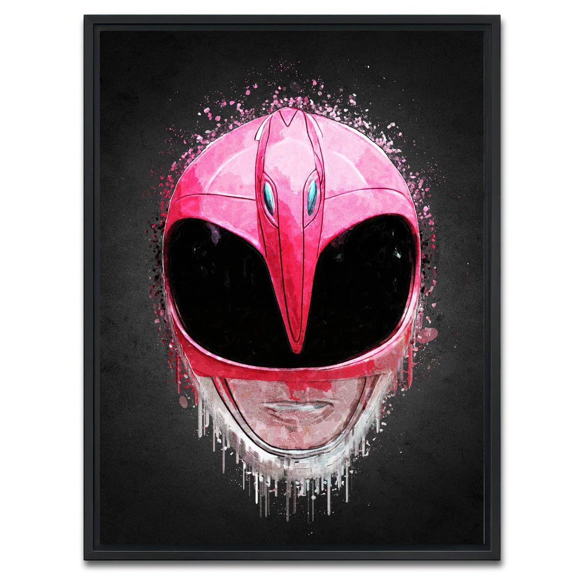 AUTO-MOCKUP WHITE | Pink Ranger Portrait | 1 Piece | Black Framed Canvas | group=3x4